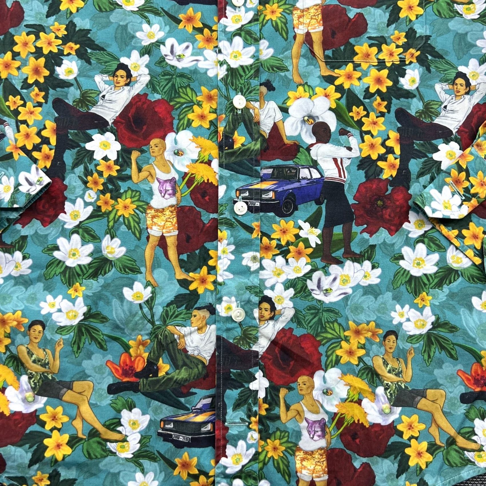 Eton ETON Button Down Shirt Mens Size 40 Medium Slim Floral AOP Hawaiian Shirt Size US L / EU 52-54 / 3 - 4 Thumbnail