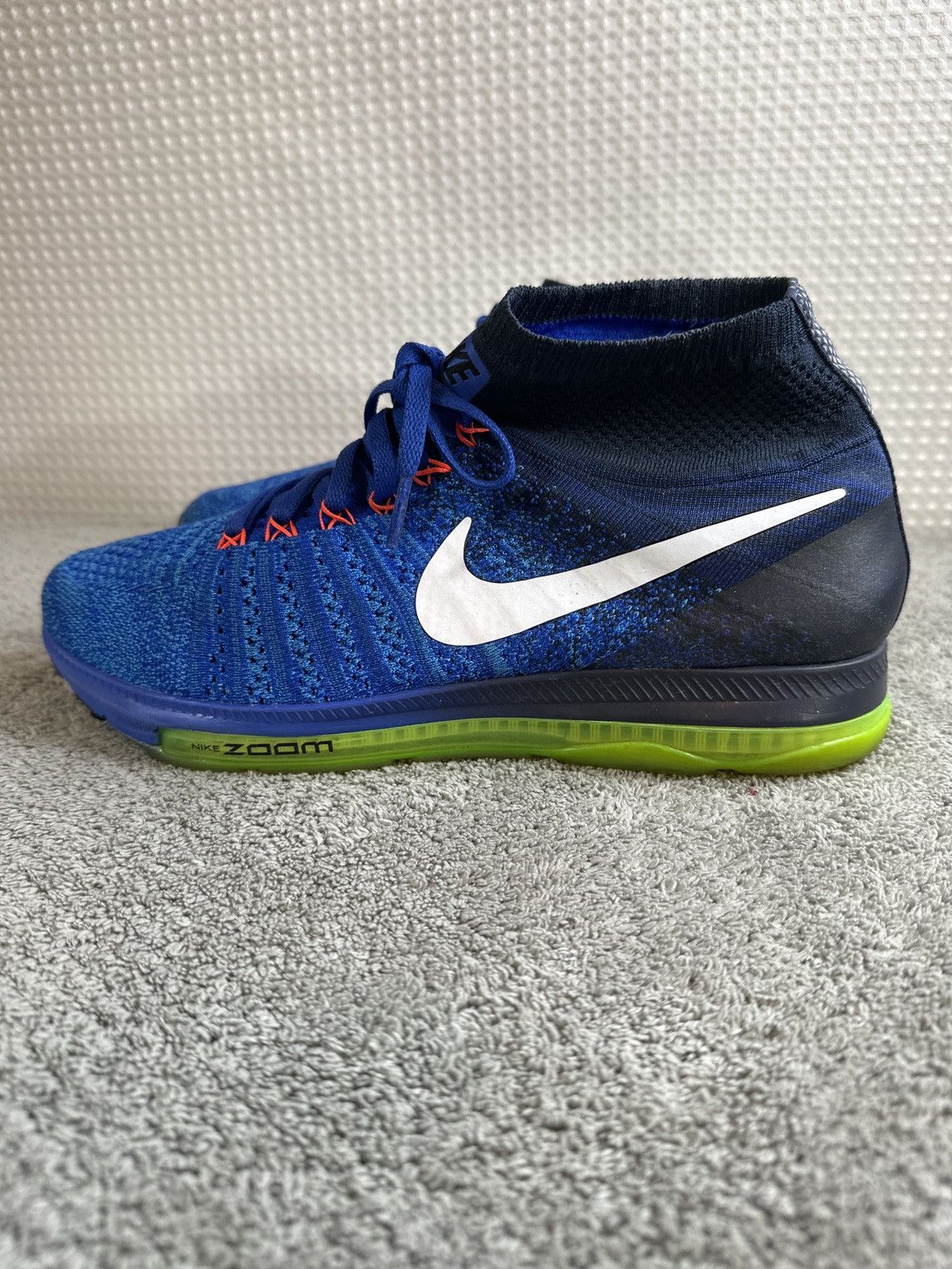 Nike Nike Wmns Zoom All Out Flyknit 'Racer Blue Volt' Size US 9.5 / IT 39.5 - 3 Thumbnail