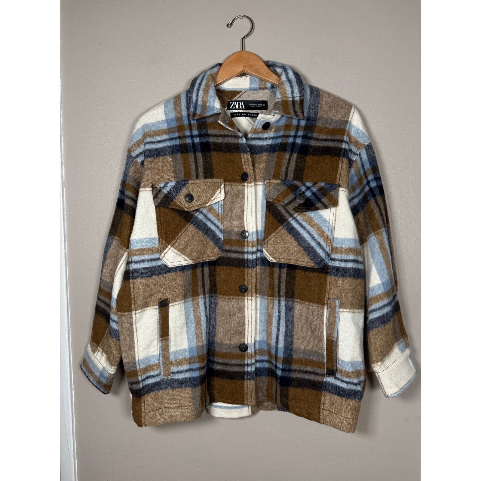 Zara Zara plaid wool blend Overshirt Shackst XS Size XS / US 0-2 / IT 36-38 - 4 Thumbnail
