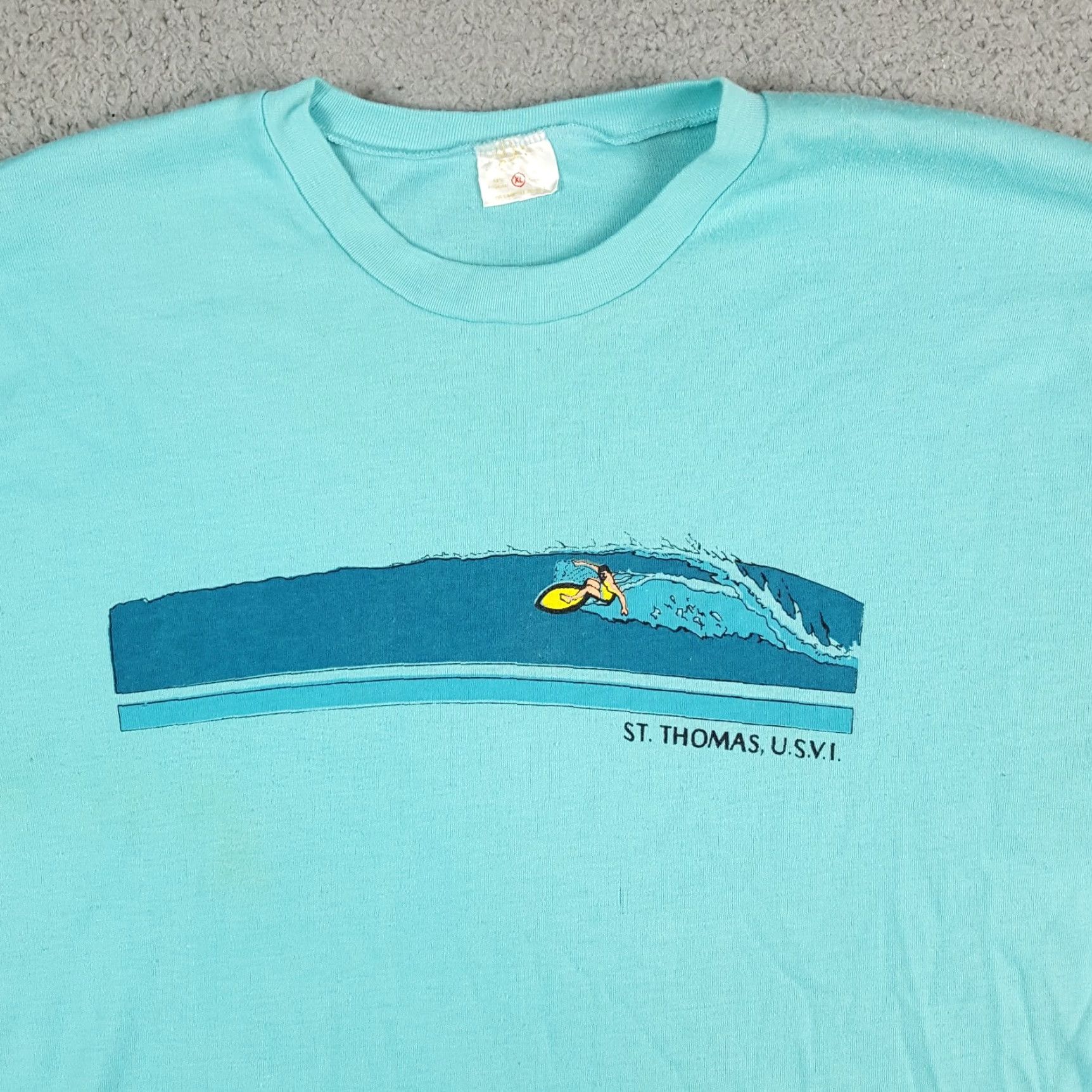 Vintage VINTAGE Vintage 80s St Thomas Surfer Wave Surf Tee Men's Size Small S Beach T Shirt Size US S / EU 44-46 / 1 - 2 Thumbnail