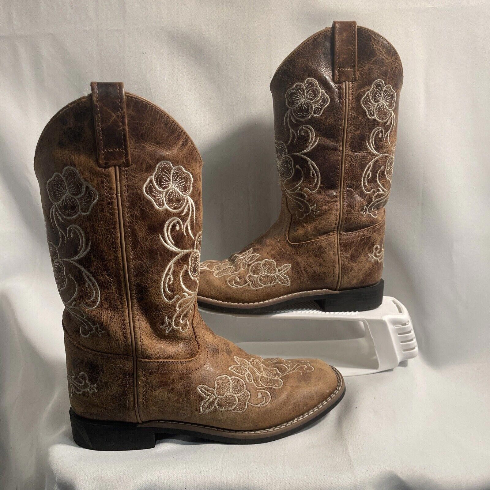 Designer SHYANNE GIRLS 6.0D FLORAL EMBROIDERED WESTERN BOOTS Size US 6 / IT 36 - 1 Thumbnail