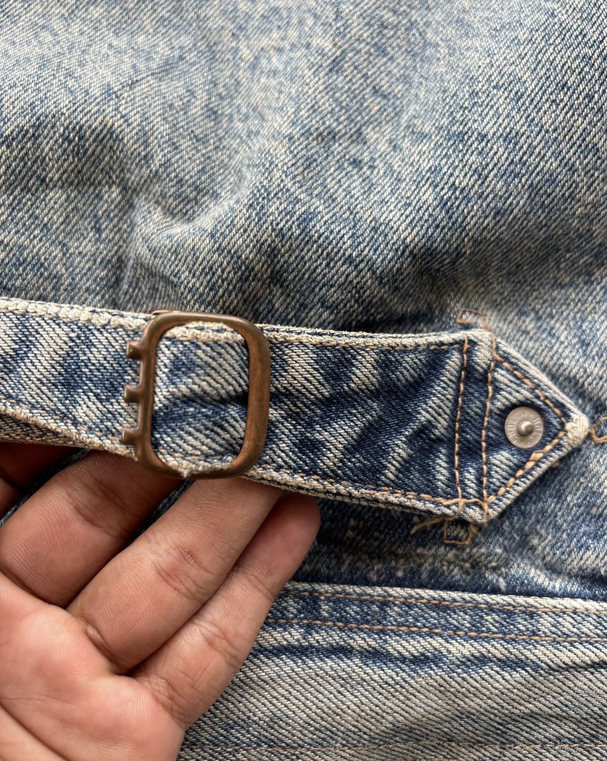 Japanese Brand 🔥Vtg Holly Majors Japan Type 1 Buckle Denim Trucker Jacket Size US L / EU 52-54 / 3 - 9 Thumbnail
