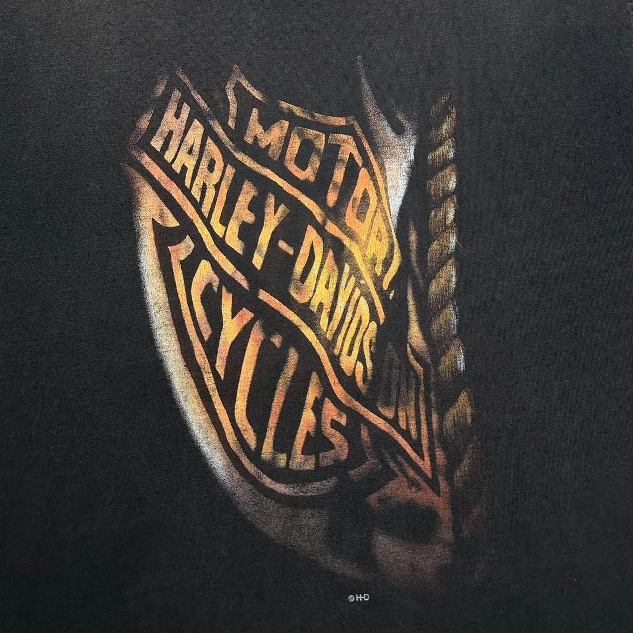Harley Davidson × Vintage Vintage Harley Davidson Cancun Mexico Flames T-Shirt Size US XL / EU 56 / 4 - 3 Thumbnail