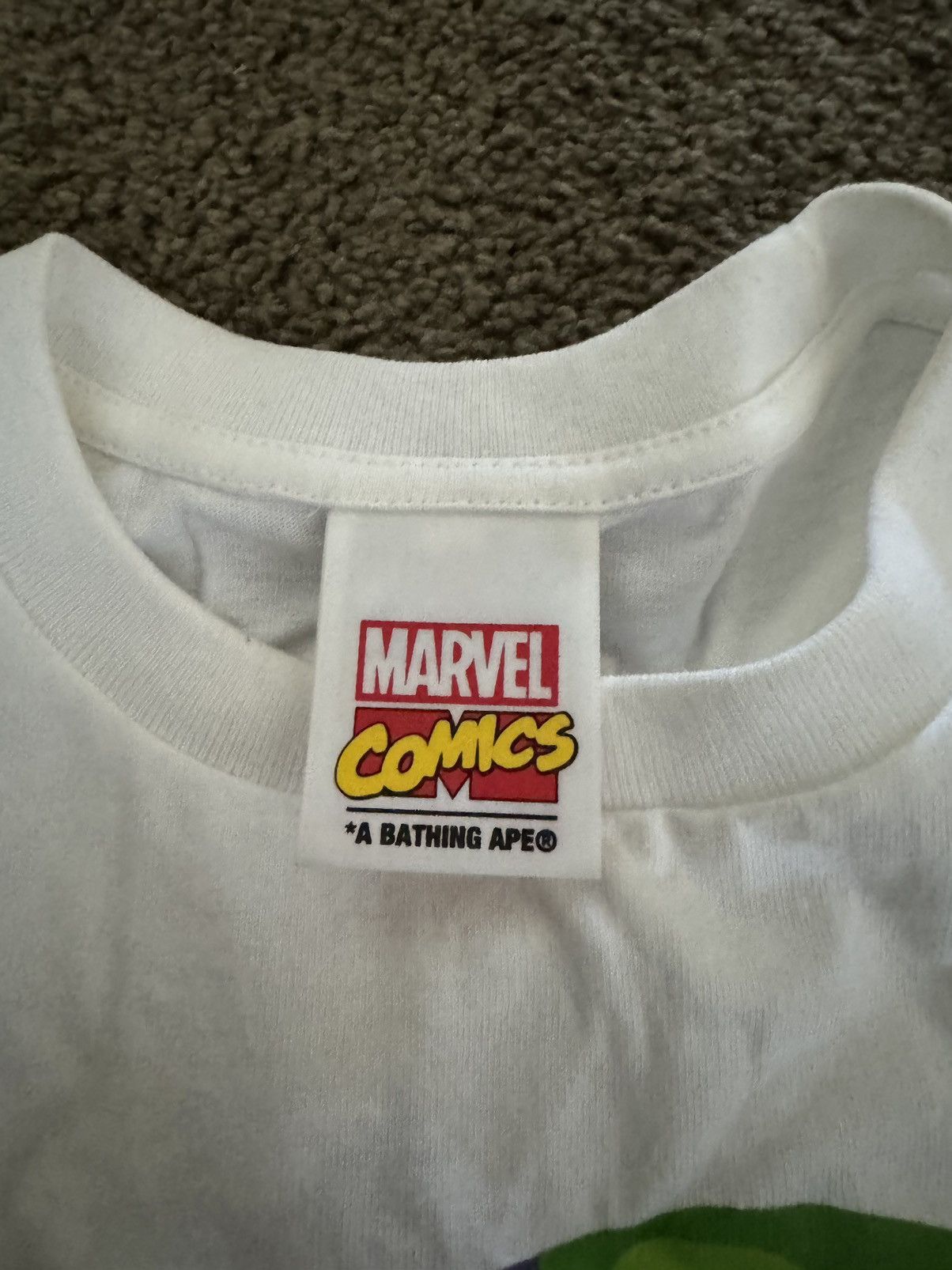 Bape Bape x Hulk Marvel tee Size US L / EU 52-54 / 3 - 2 Thumbnail