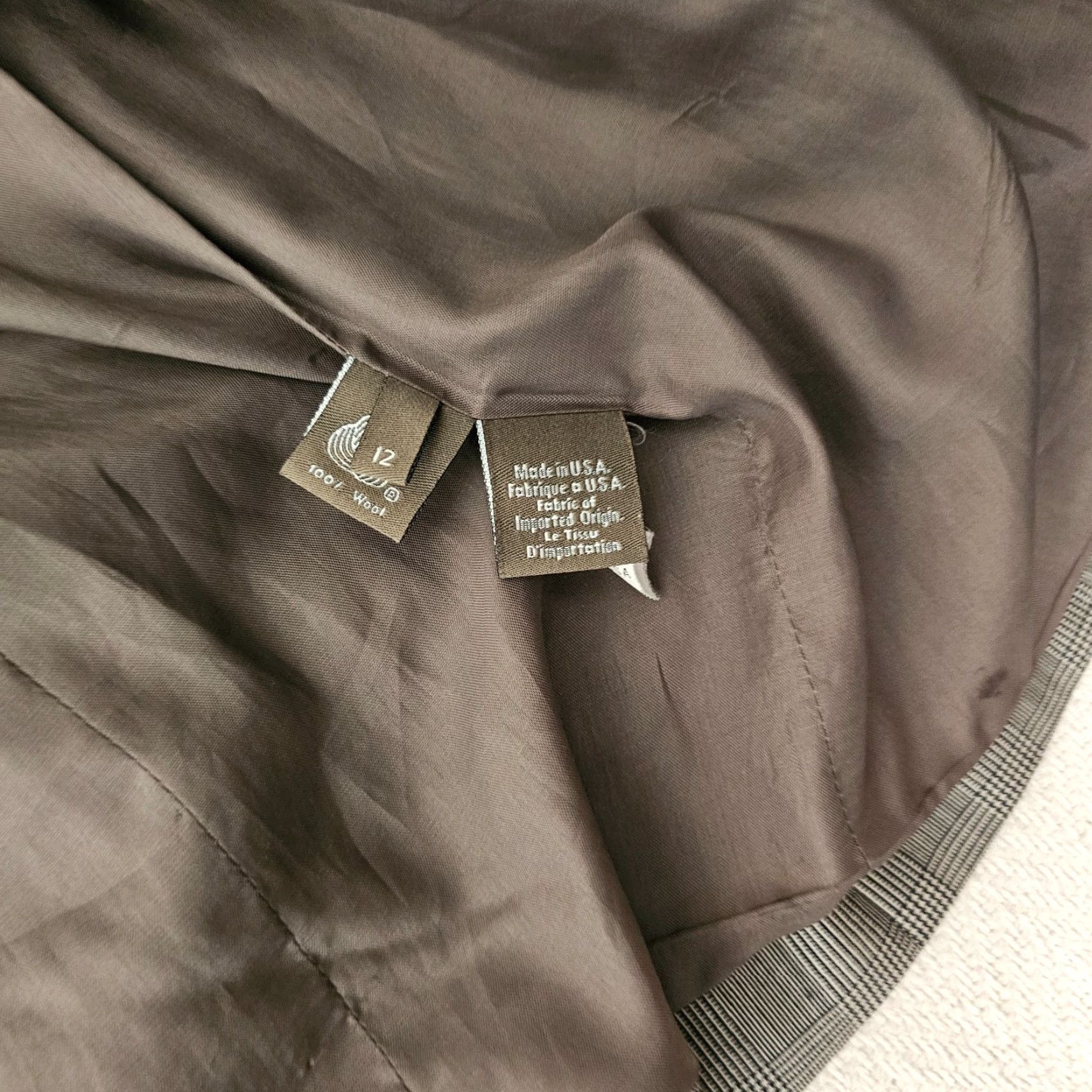 Calvin Klein VINTAGE Calvin Klein Blazer Jacket Women 12 Gray Checks 100% Wool Double Breasted USA Style Basic Jacket Size XL / US 12-14 / IT 48-50 - 3 Thumbnail