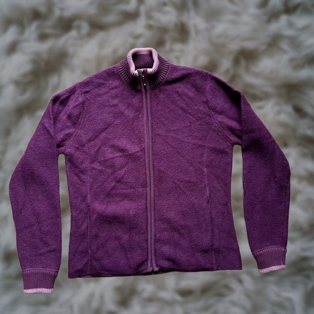 Vintage Cabela's Sweater Womens Small Full Zip Pink Mock Neck Wool Blend Pockets Size S / US 4 / IT 40 - 1 Thumbnail