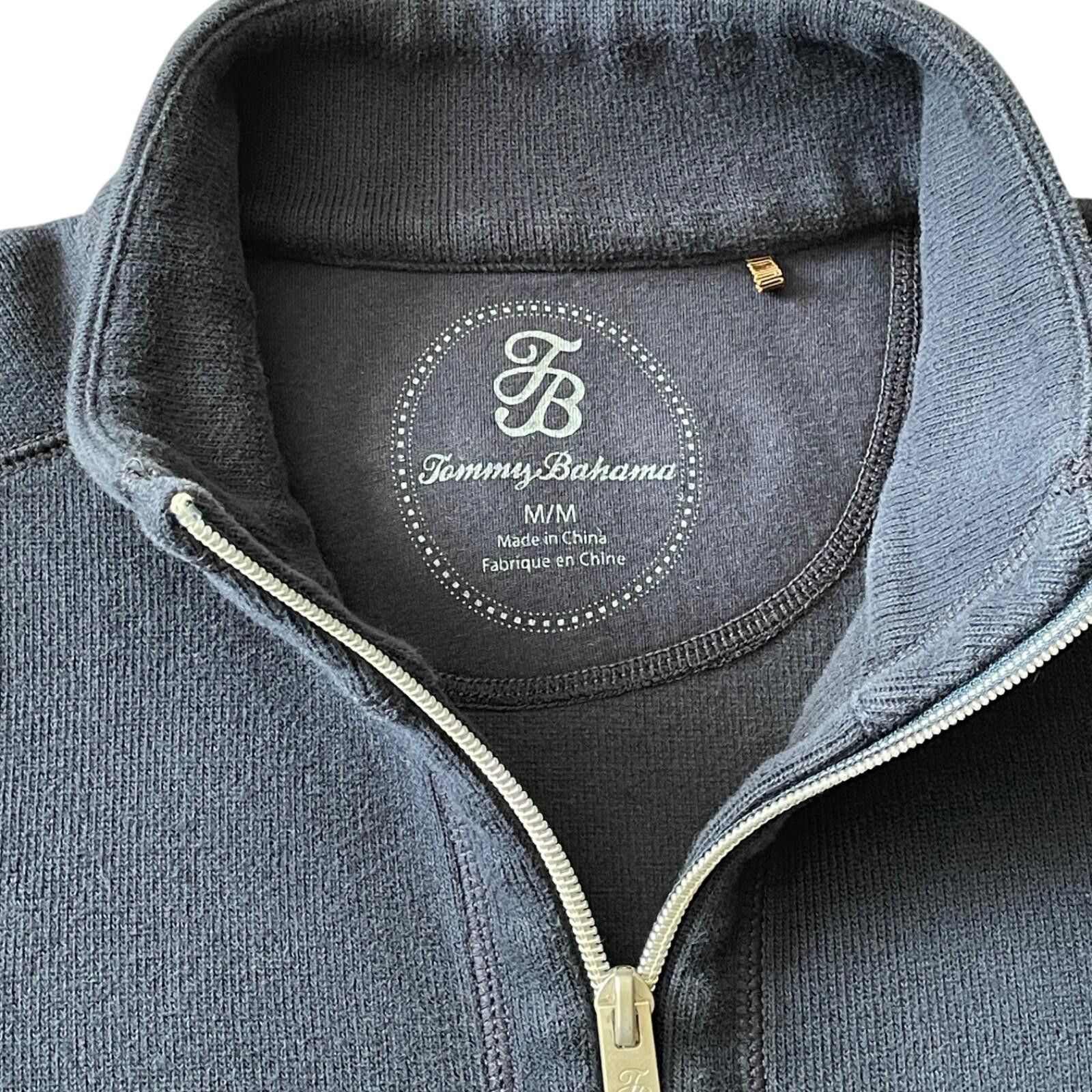Tommy Bahama Tommy Bahama Womens M Navy 1/4 Zip Pullover Top Size M / US 6-8 / IT 42-44 - 4 Thumbnail