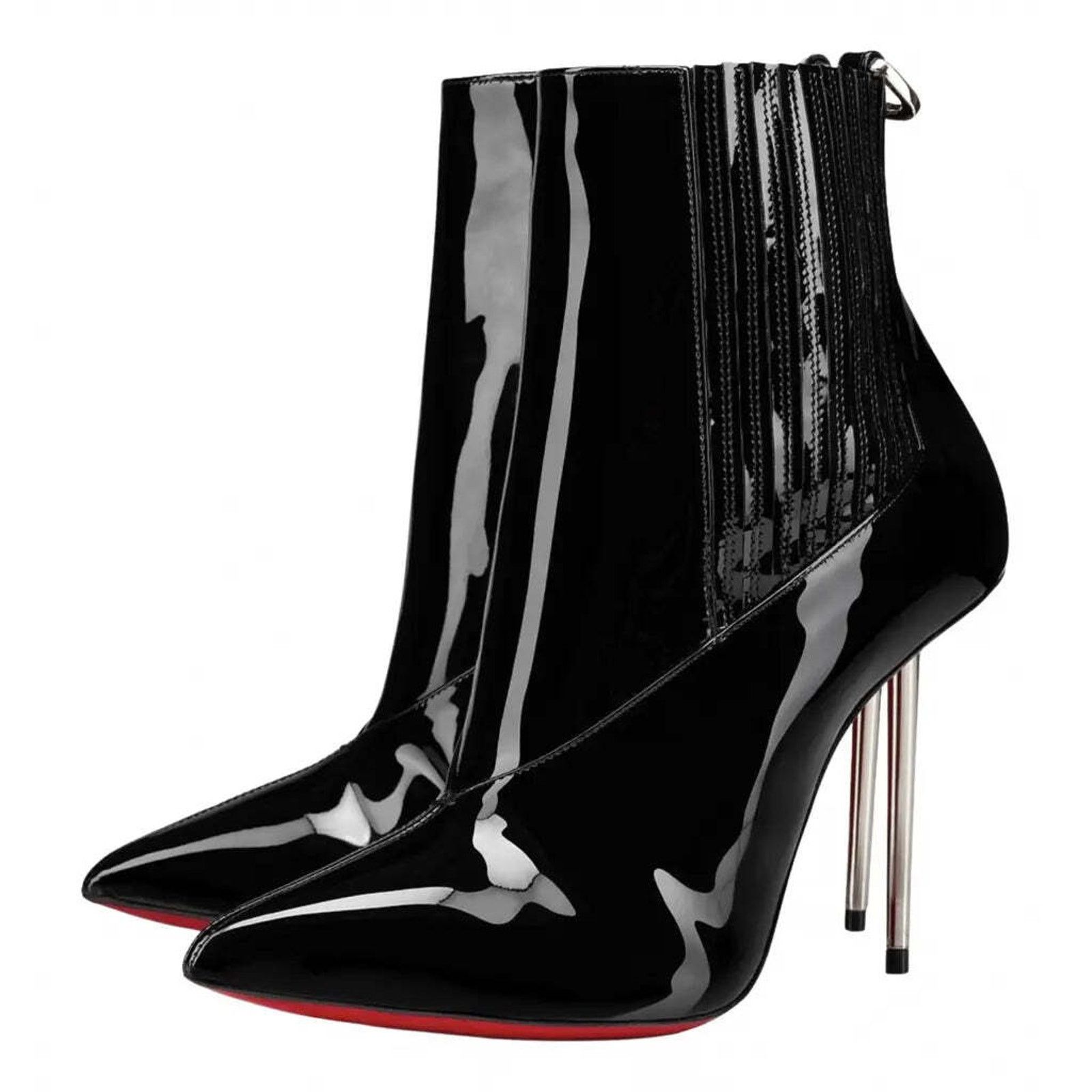 Christian Louboutin Christian Louboutin Epic Boot 100 Black Patent Stiletto Heel Size US 5 / IT 35 - 1 Thumbnail