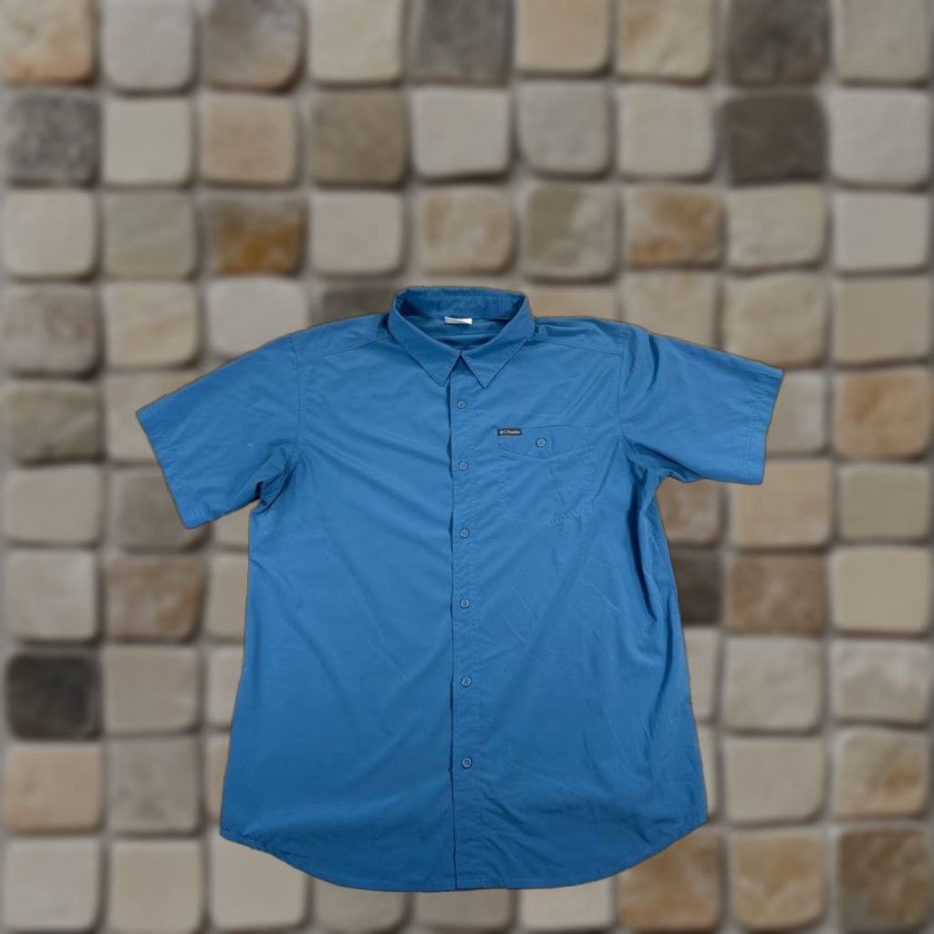 Vintage Columbia Shirt Mens Large Blue Button Up Size US L / EU 52-54 / 3 - 1 Thumbnail