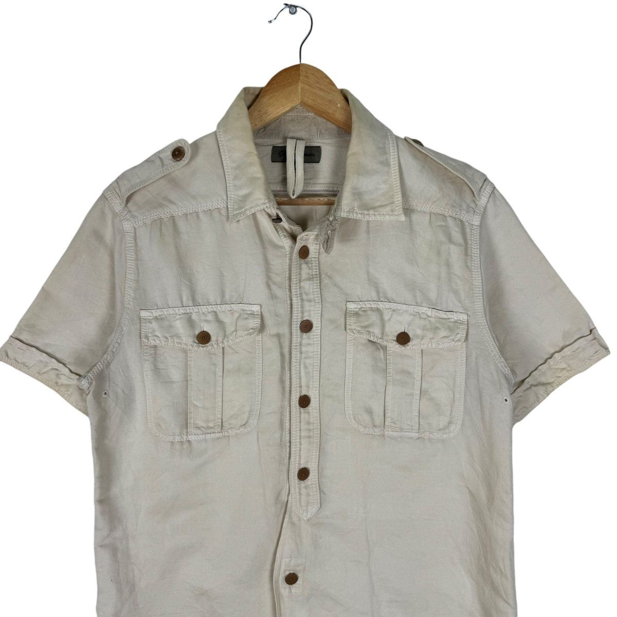 Nigel Cabourn ⚡️NIGEL CABOURN WOKERS LINEN BUTTON SHIRTS Size US M / EU 48-50 / 2 - 2 Thumbnail
