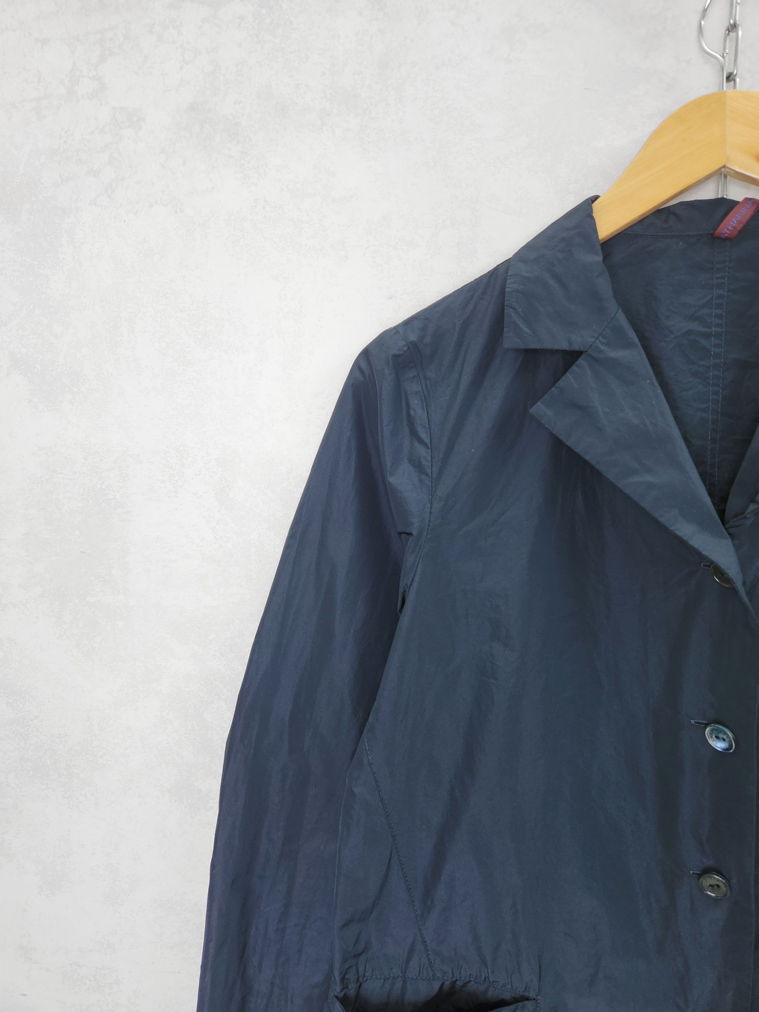 Other Katharina Hovman Nylon Buttons Up Shirt Blue Graphite Color Size M / US 6-8 / IT 42-44 - 5 Thumbnail