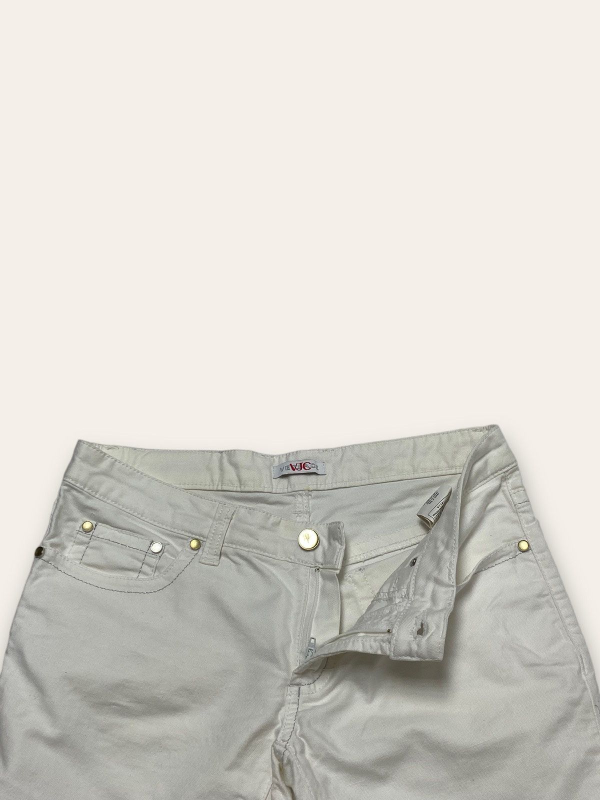 Versace Vintage VERSACE JEANS COUTURE White Denim Jeans Y2K Size US 30 / EU 46 - 7 Thumbnail