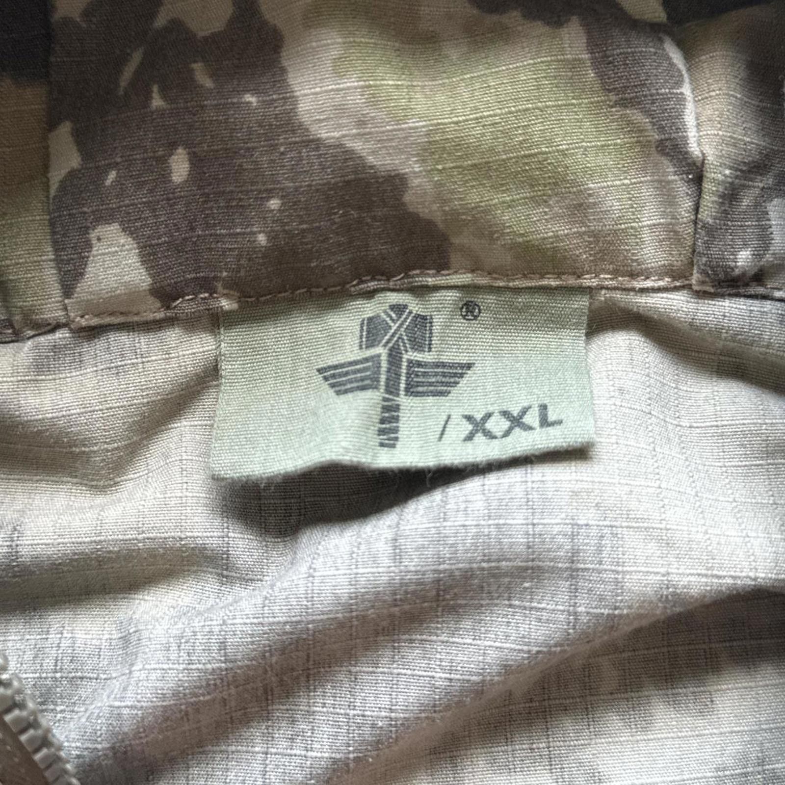 Other Camo Tactical Windbreaker Jacket With Hood, Zipper & Velcro Size US XXL / EU 58 / 5 - 7 Thumbnail