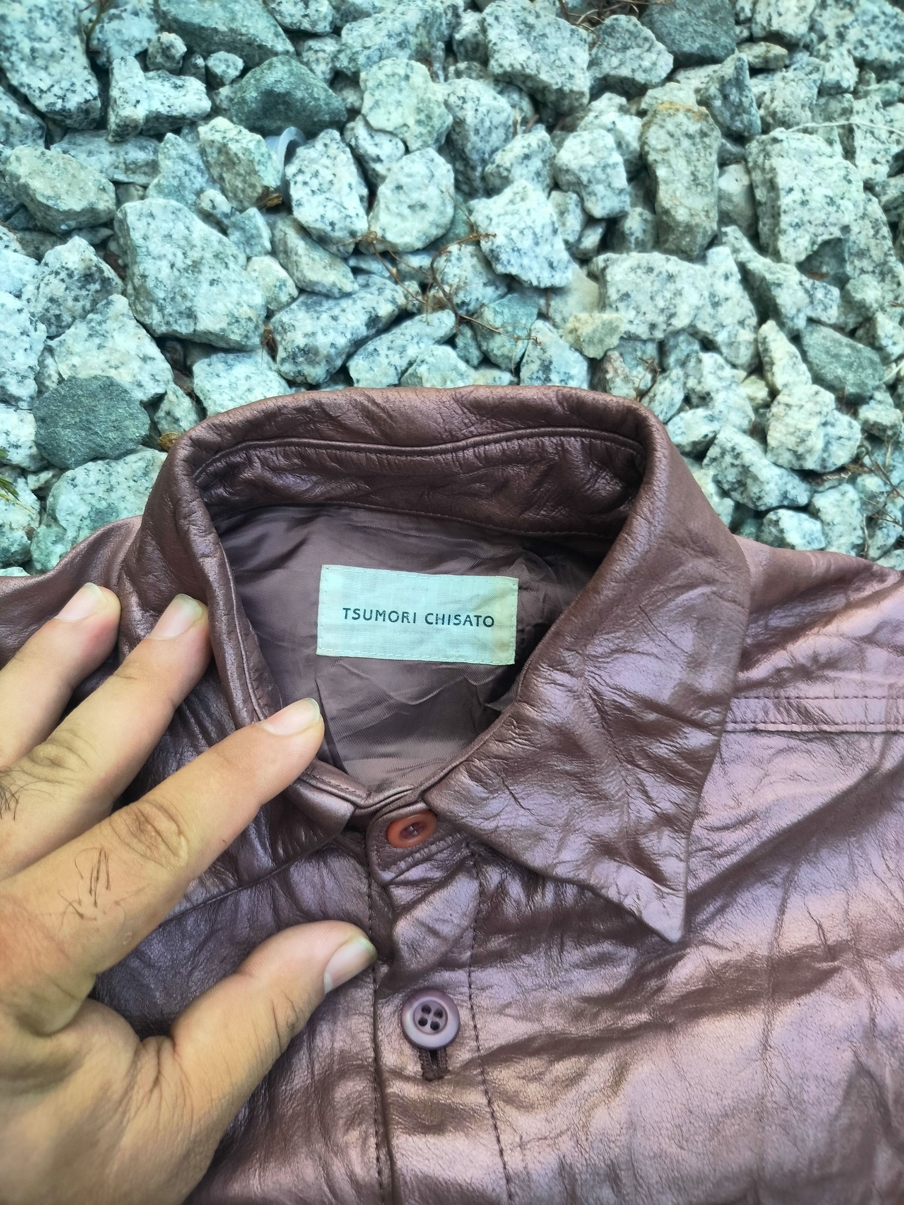 Issey Miyake × Japanese Brand × Tsumori Chisato TSUMORI CHISATO BUTTON UPS LEATHER SHIRT Size XS / US 0-2 / IT 36-38 - 4 Thumbnail