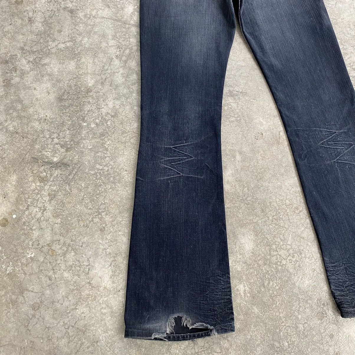 Lee Vintage Lee Faded Black Flared Denim Jeans Size US 34 / EU 50 - 17 Thumbnail