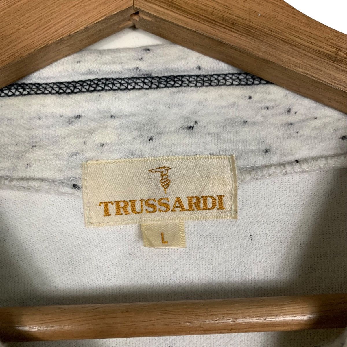 Trussardi TRUSSARDI Embroidery Big Logo Pullover Jumper #1493-C67 Size US L / EU 52-54 / 3 - 11 Thumbnail