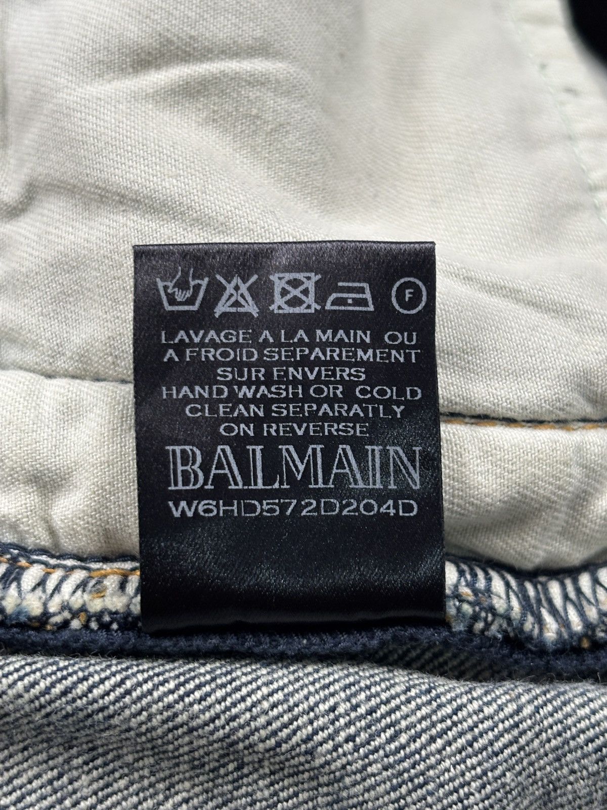 Balmain F/W 2016 Distressed Biker Denim Jeans Size US 37 - 14 Thumbnail