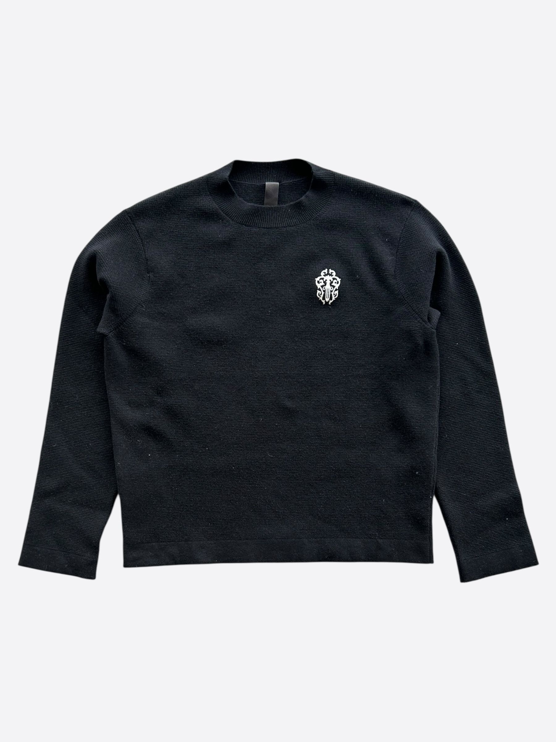 Chrome Hearts Chrome Hearts Black & White Dagger Logo Cashmere Sweater Size US M / EU 48-50 / 2 - 1 Thumbnail