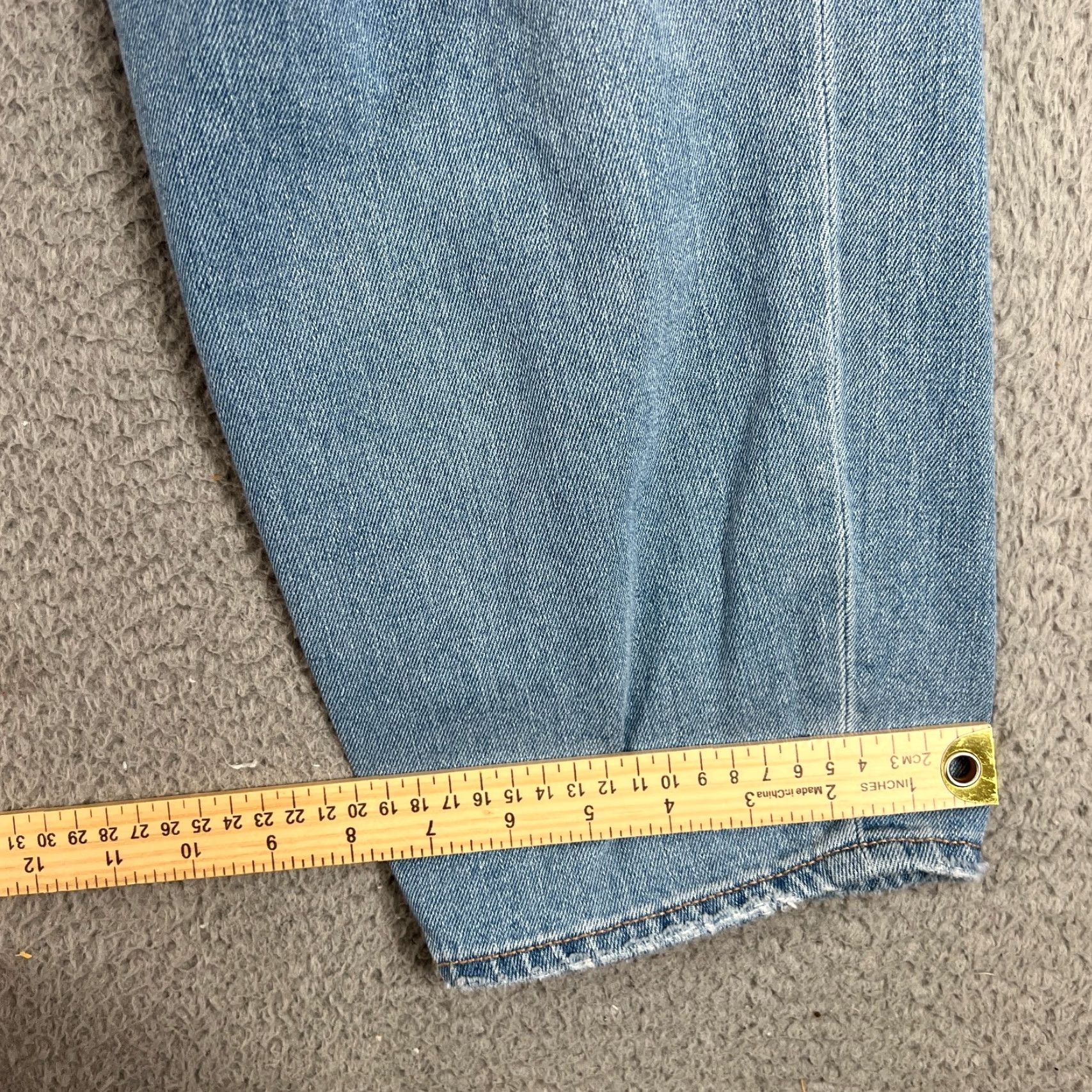 Vintage American Eagle Jeans Womens 18 Short Blue Curvy Mom Jean Stretch Distressed Size 40" / US 18 - 2 Thumbnail