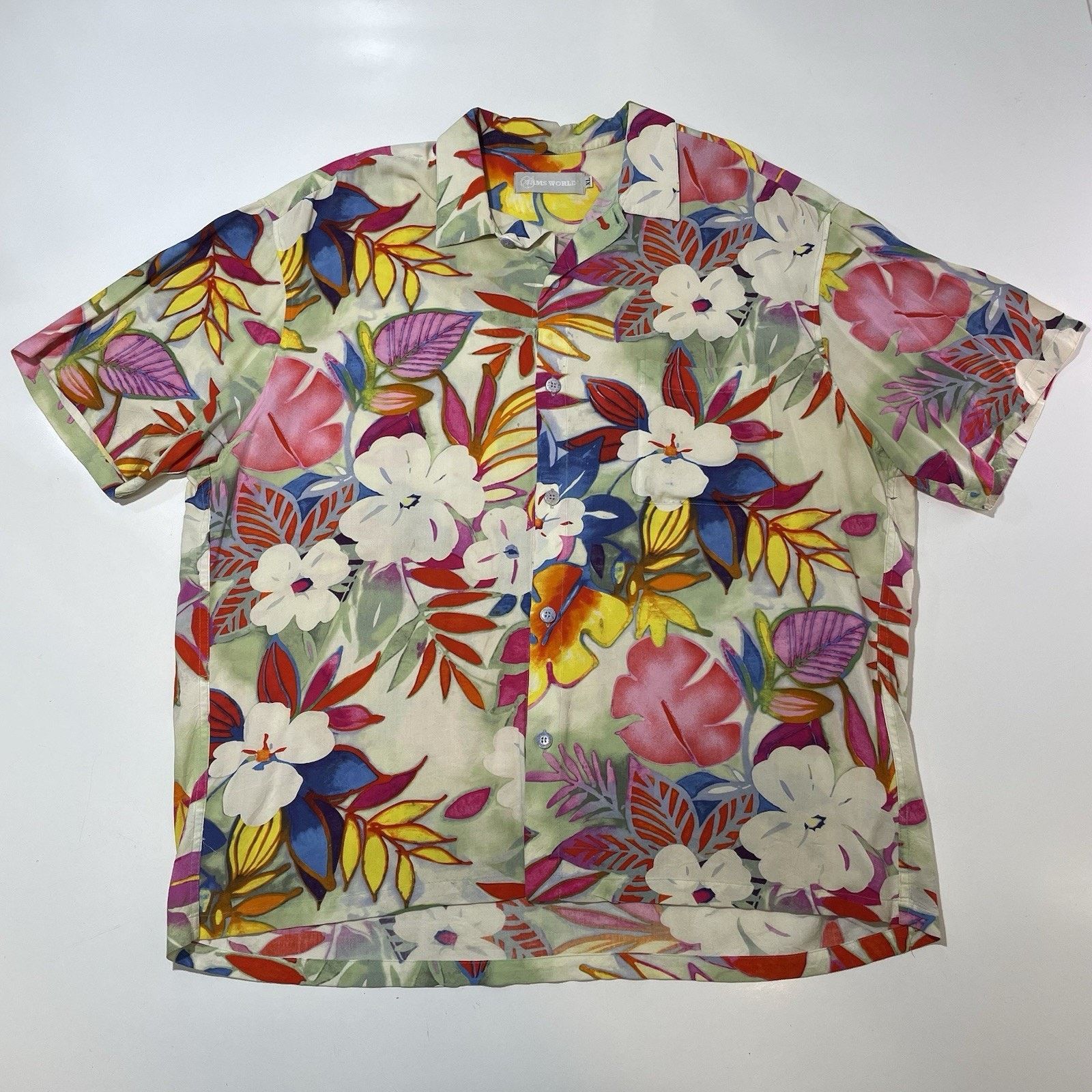 Jams World VTG Jams World Men’s Luau Floral S/S Hawaiian Button Shirt Size US XL / EU 56 / 4 - 1 Thumbnail