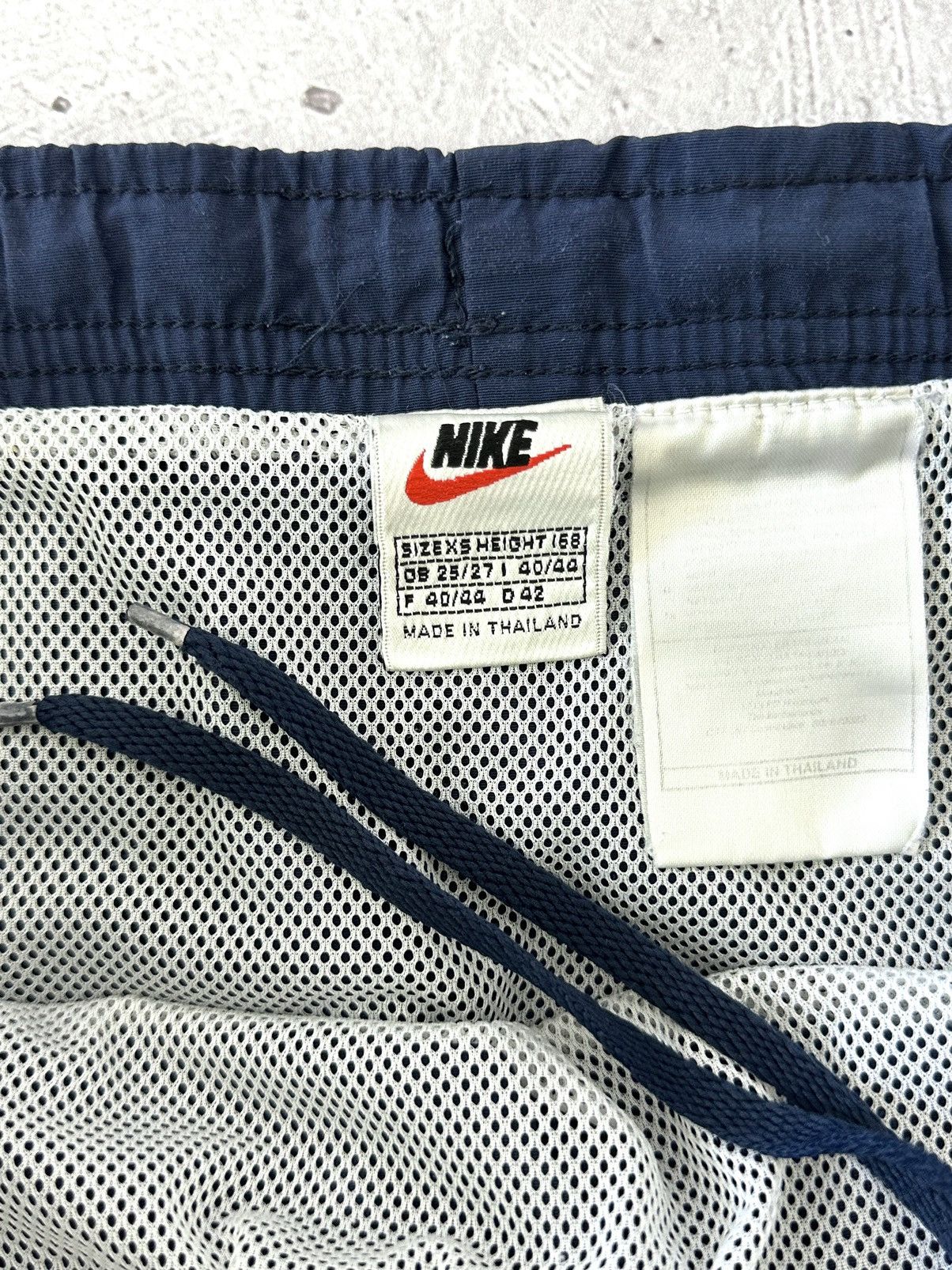 Nike × Vintage Y2K Vintage Nike Swoosh Logo Nylon Navy Track Shorts Size US 32 / EU 48 - 5 Thumbnail