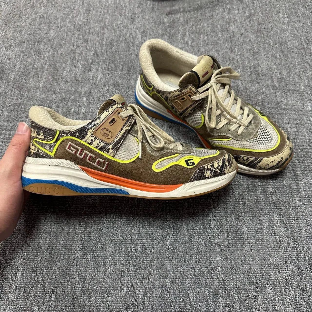 Gucci gucci ultrapace gray athletic sneakers size 42. Size US 9 / EU 42 - 3 Thumbnail