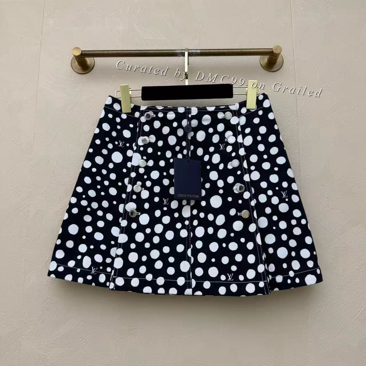 Louis Vuitton Louis Vuitton Yayoi Kusama Polka Dot Denim Skirt Size 36" / US 14 / IT 50 - 1 Thumbnail