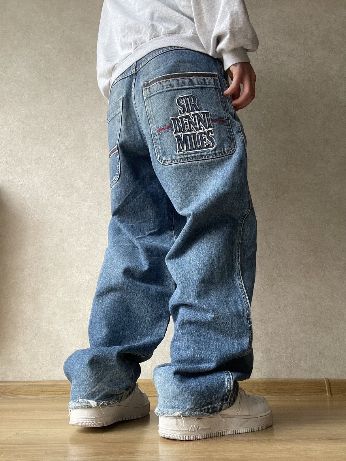 JNCO Vintage Sir Benni Miles Baggy Denim Jeans Y2K Hip Hop Skater Size US 31 - 2 Thumbnail