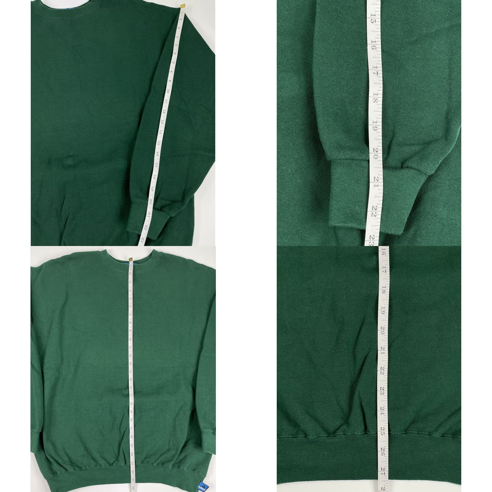 Adidas VINTAGE adidas Sweatshirt Crewneck 3 Stripe Trefoil Green Sz L Men Regular | Sweatshirt | Green | 90s Theme | Logo Embroidered Mens Size US L / EU 52-54 / 3 - 8 Thumbnail