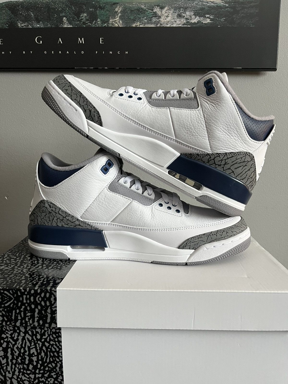 Jordan Brand Air Jordan 3 Retro Midnight Navy Size US 10.5 / EU 43-44 - 2 Thumbnail