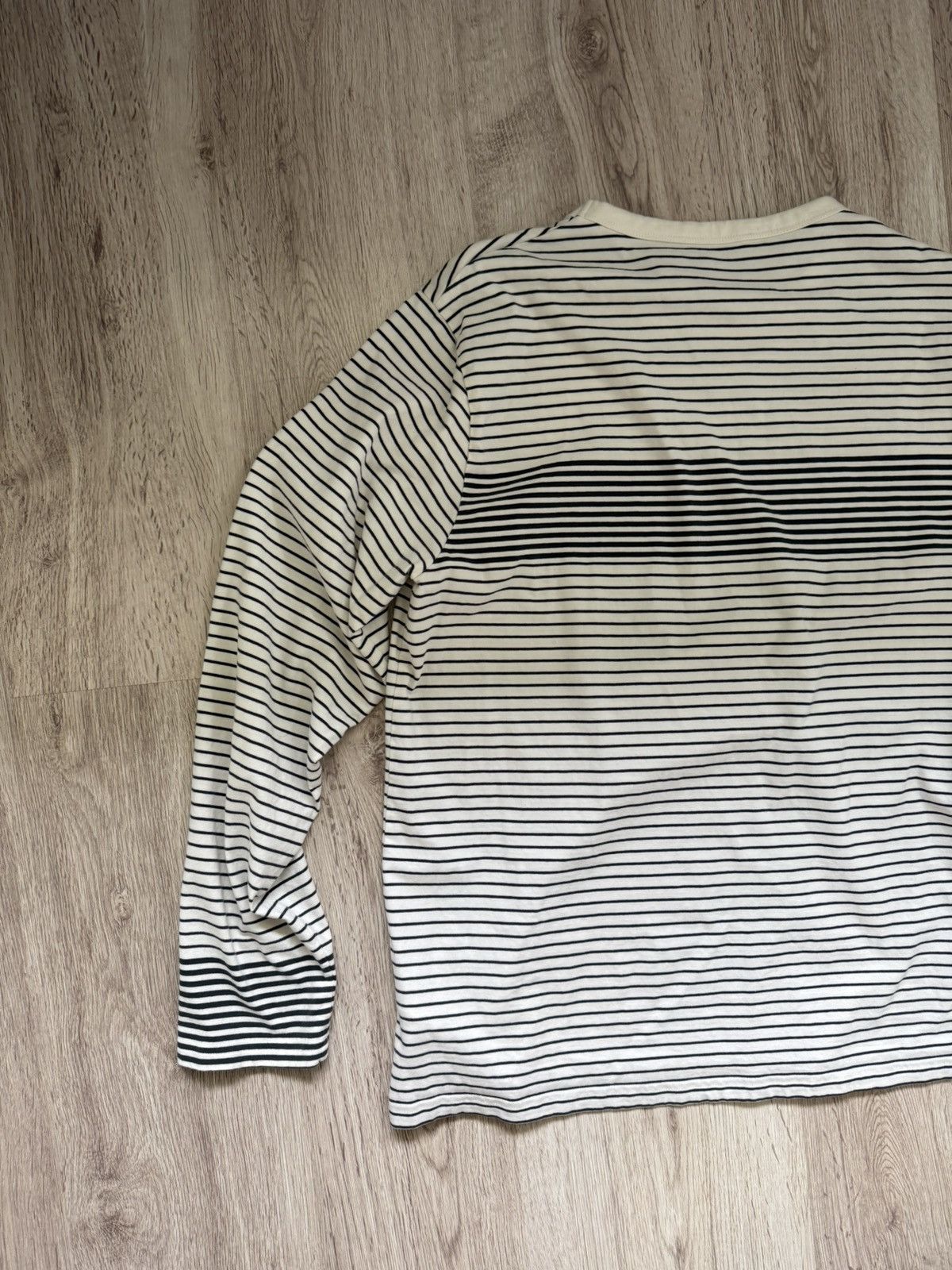 Mr P. Mr P Striped Long Sleeve T-Shirt XL White Blue MR PORTER Size US XL / EU 56 / 4 - 19 Thumbnail