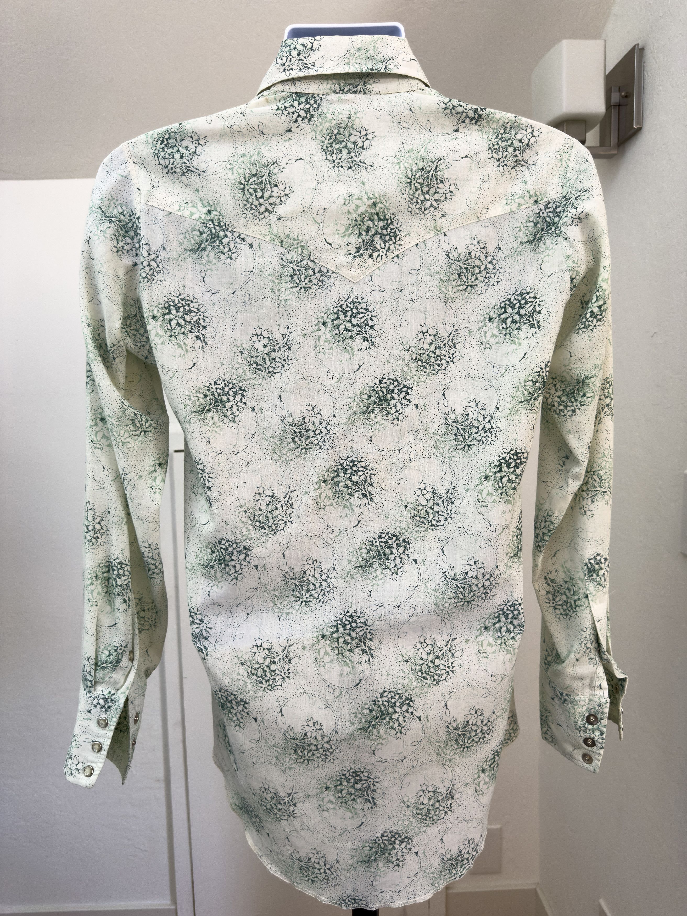 Other Vintage 70s Floral Western Button Up Shirt Pearl Snap Size US M / EU 48-50 / 2 - 6 Thumbnail