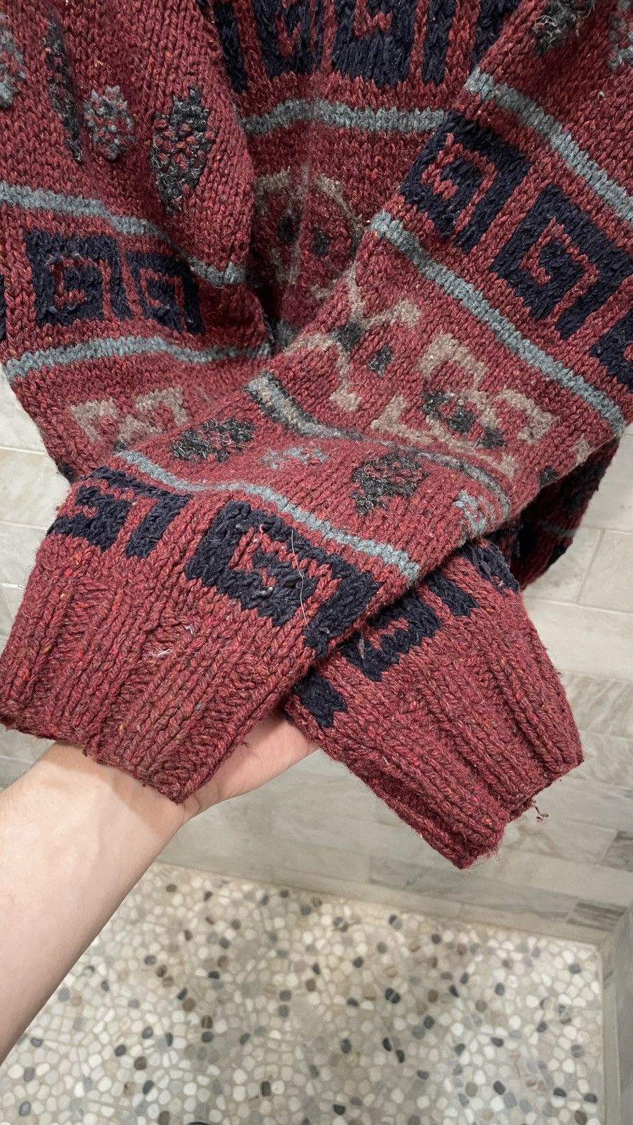 Country Road Country Road maroon patterned knit Turtleneck Size US XL / EU 56 / 4 - 5 Thumbnail
