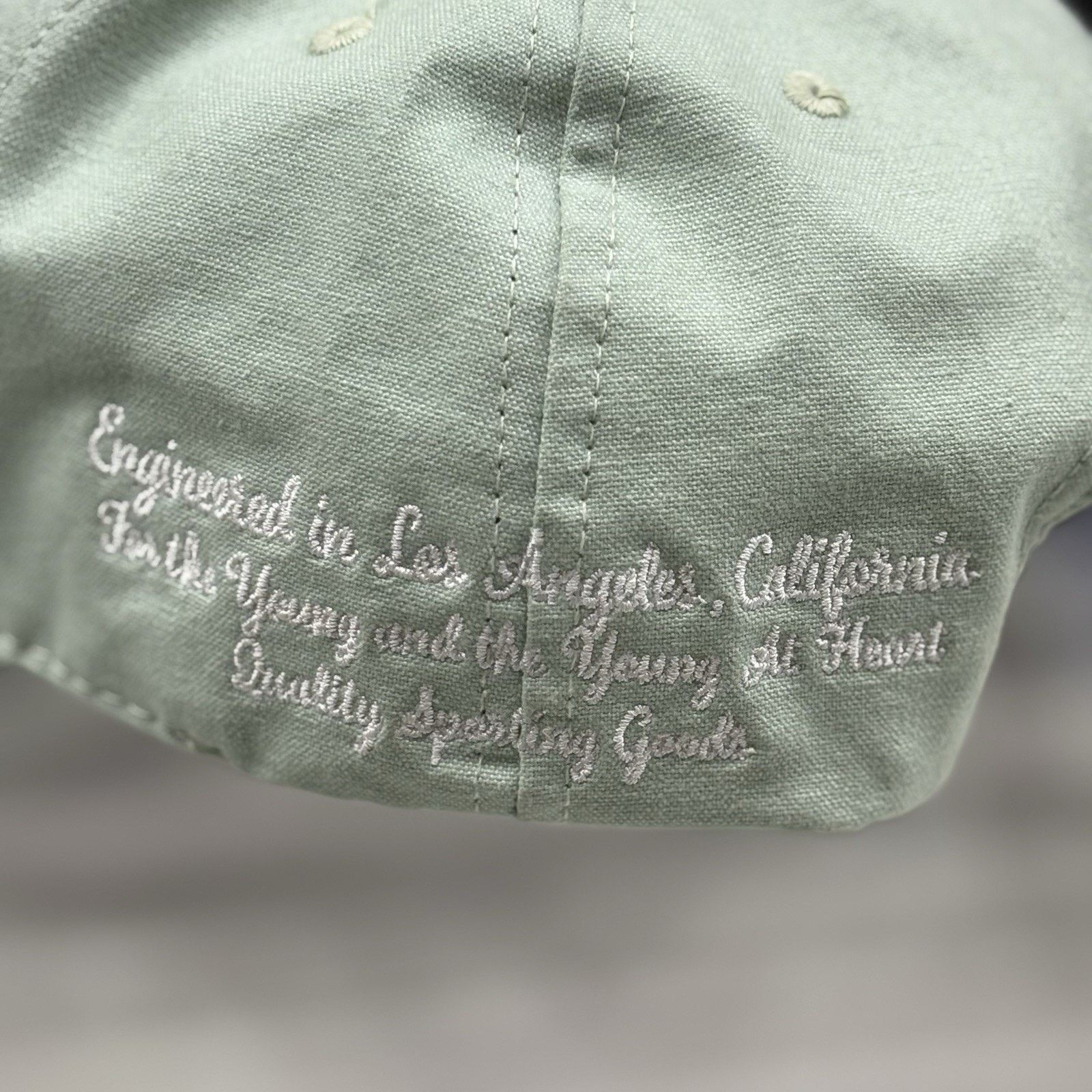 Amiri Amiri Chenille MA Patch Canvas Hat ' Frosty Green ' | GREAT! Size ONE SIZE - 4 Thumbnail