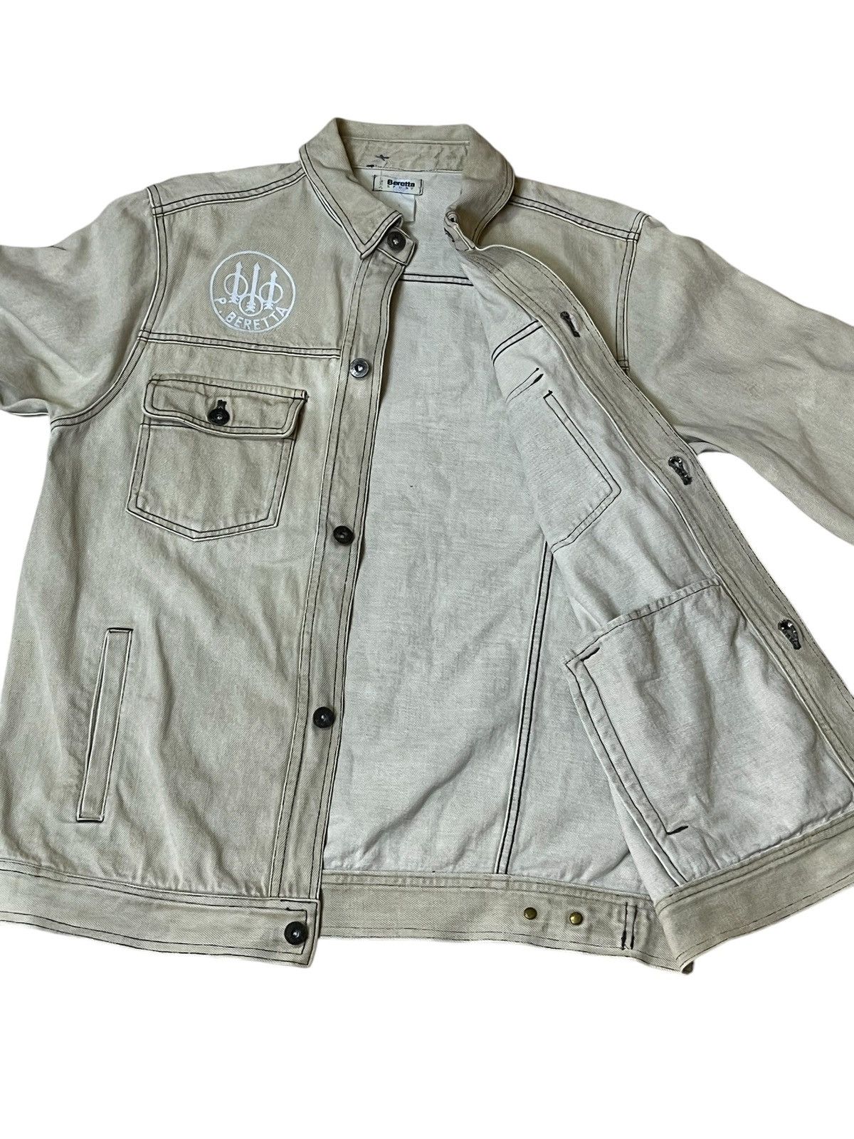 Beretta VINTAGE BERETTA BIG PRINTED TRUCKER DENIM JACKET Size US M / EU 48-50 / 2 - 4 Thumbnail