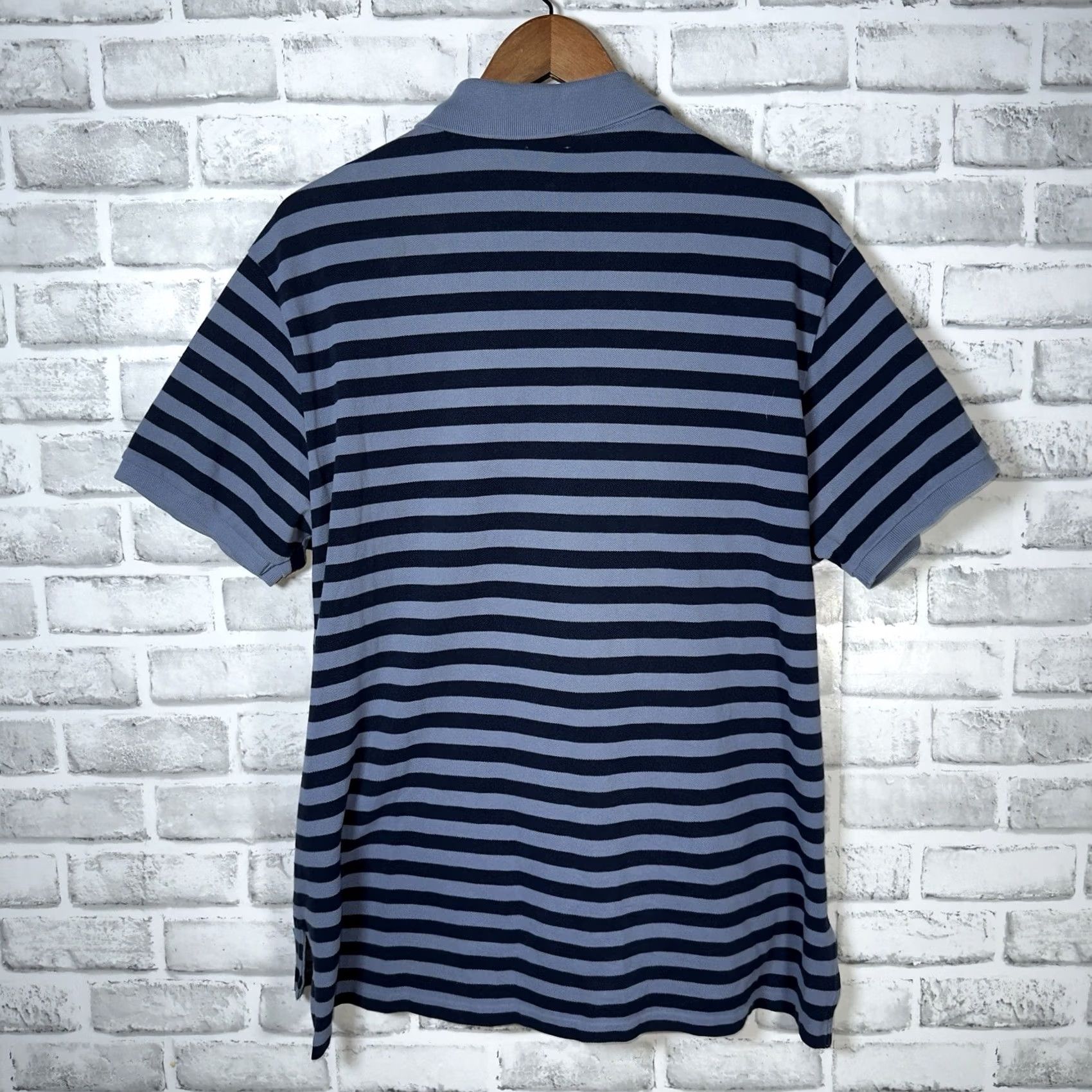 Polo Ralph Lauren Polo Ralph Lauren Polo Shirt Striped Blue XL Mens Custom Fit Shirt Size US XL / EU 56 / 4 - 5 Thumbnail