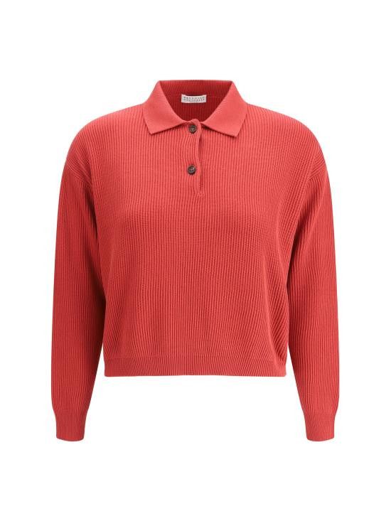 Brunello Cucinelli BRUNELLO CUCINELLI Women Sweater M19194705 C7901 RED Size XXL / US 16-18 / IT 52-54 - 1 Thumbnail