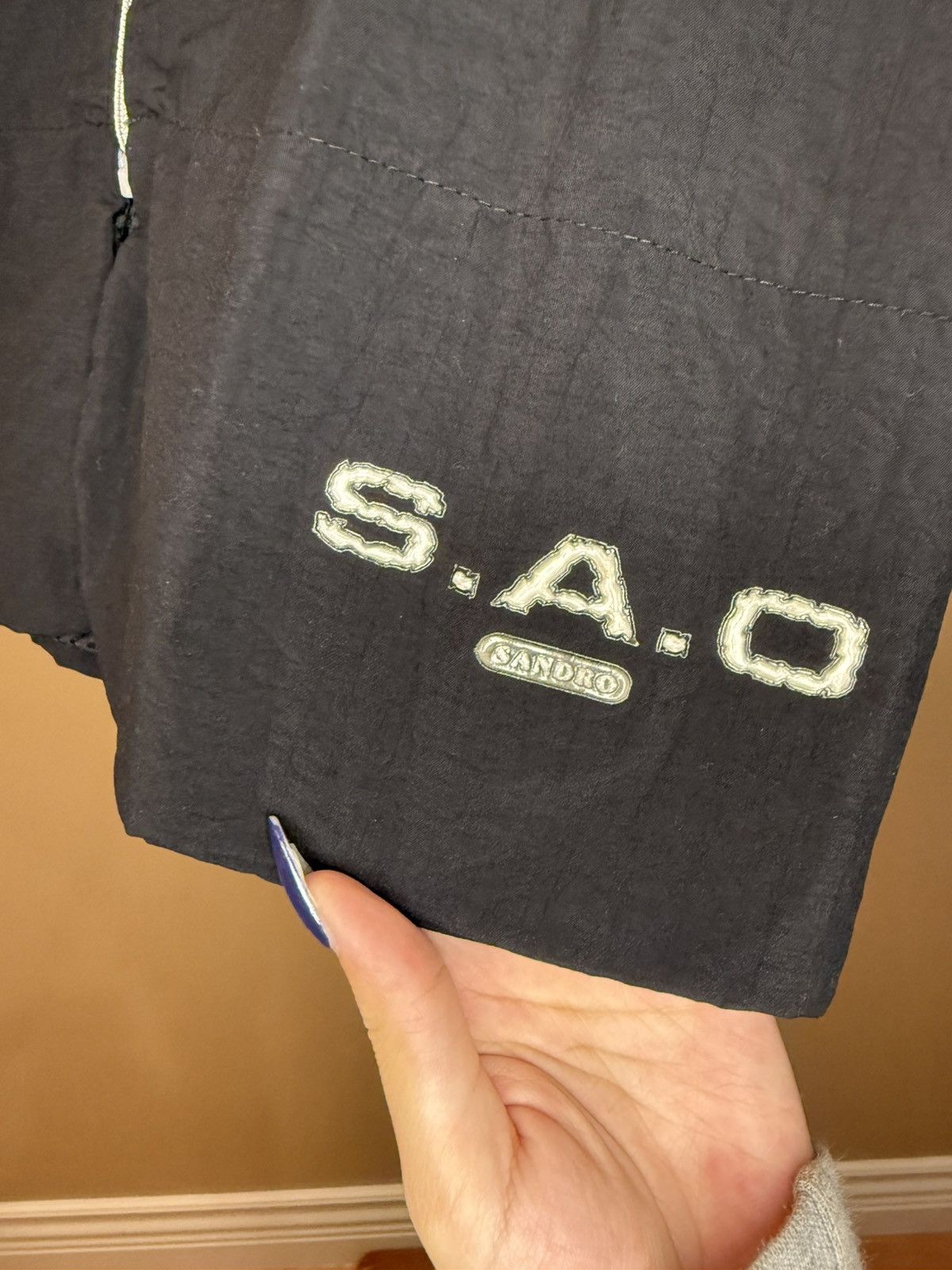 Sandro Vintage Sandro short sleeve zipup shirt Size S / US 4 / IT 40 - 4 Thumbnail