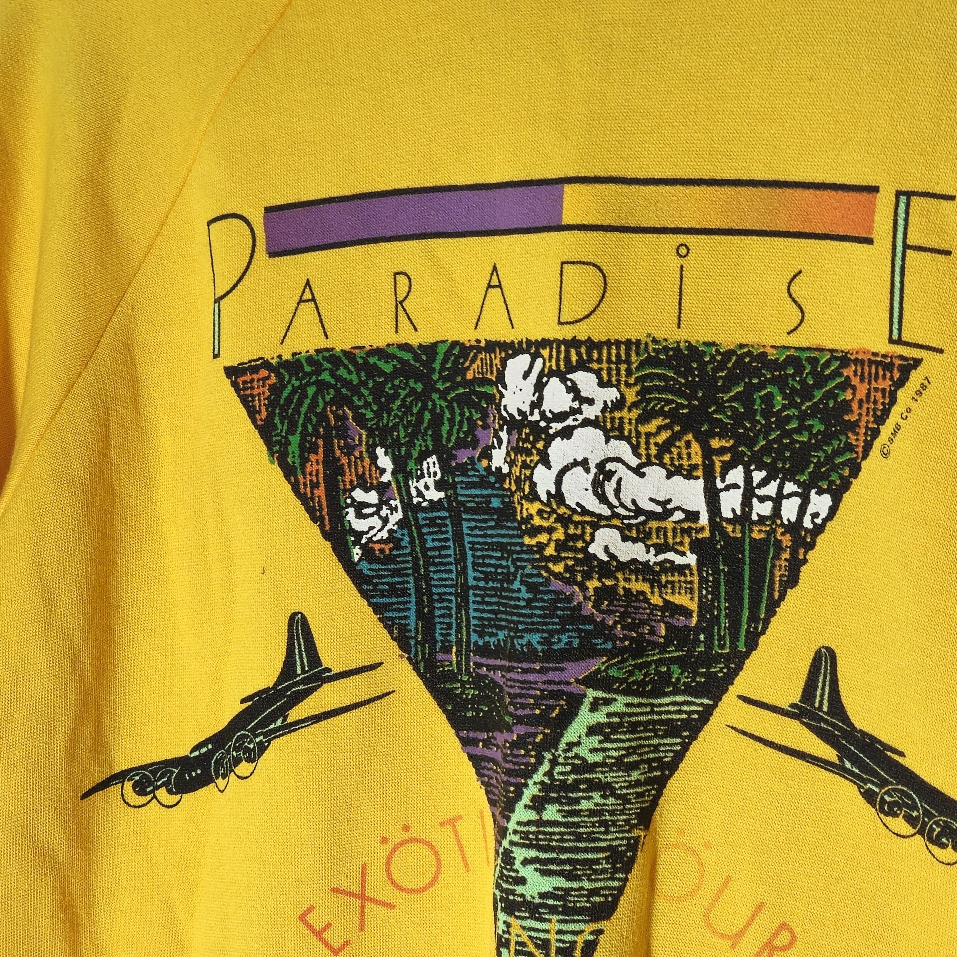 Hanes Vtg Hobie Paradise Exotic Tours Crewneck Sweatshirt 1987 Size US L / EU 52-54 / 3 - 2 Thumbnail
