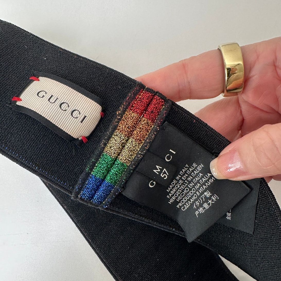 Gucci Gucci Multicolor Rhinestone Rainbow Stretch Headband Size ONE SIZE - 8 Thumbnail
