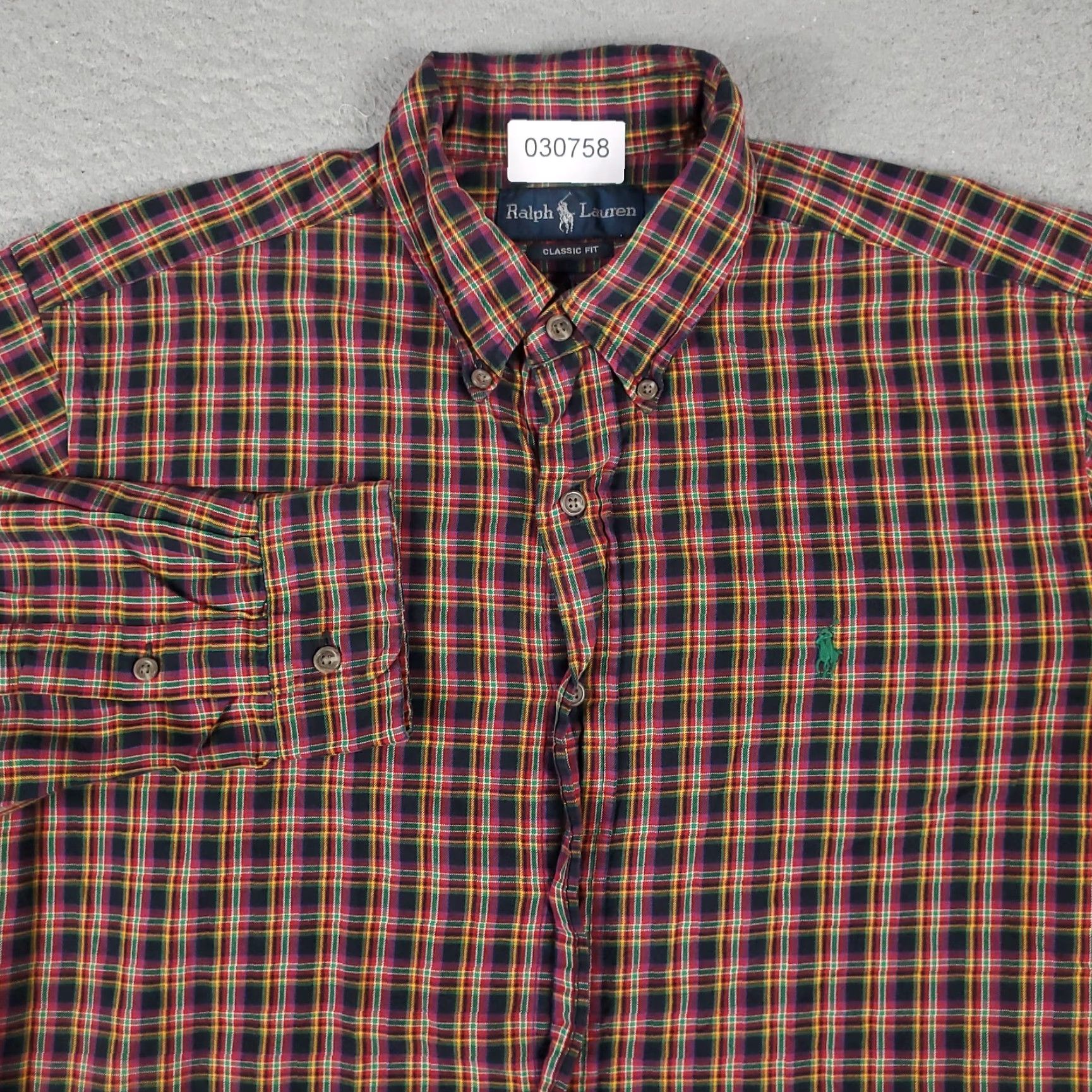 Ralph Lauren Ralph Lauren Plaid Button-Up Shirt Mens Large Black Red Long Sleeve Regular Fit Size US L / EU 52-54 / 3 - 2 Thumbnail