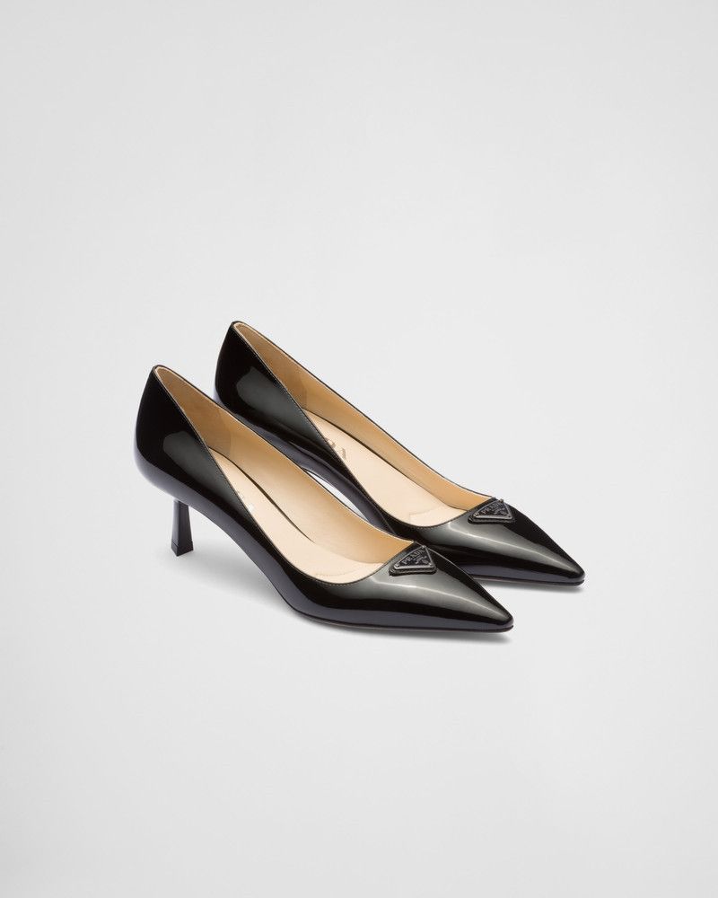 Prada o1B3y1r0426 Patent-Leather Pumps in Black Size US 11 / IT 41 - 2 Thumbnail