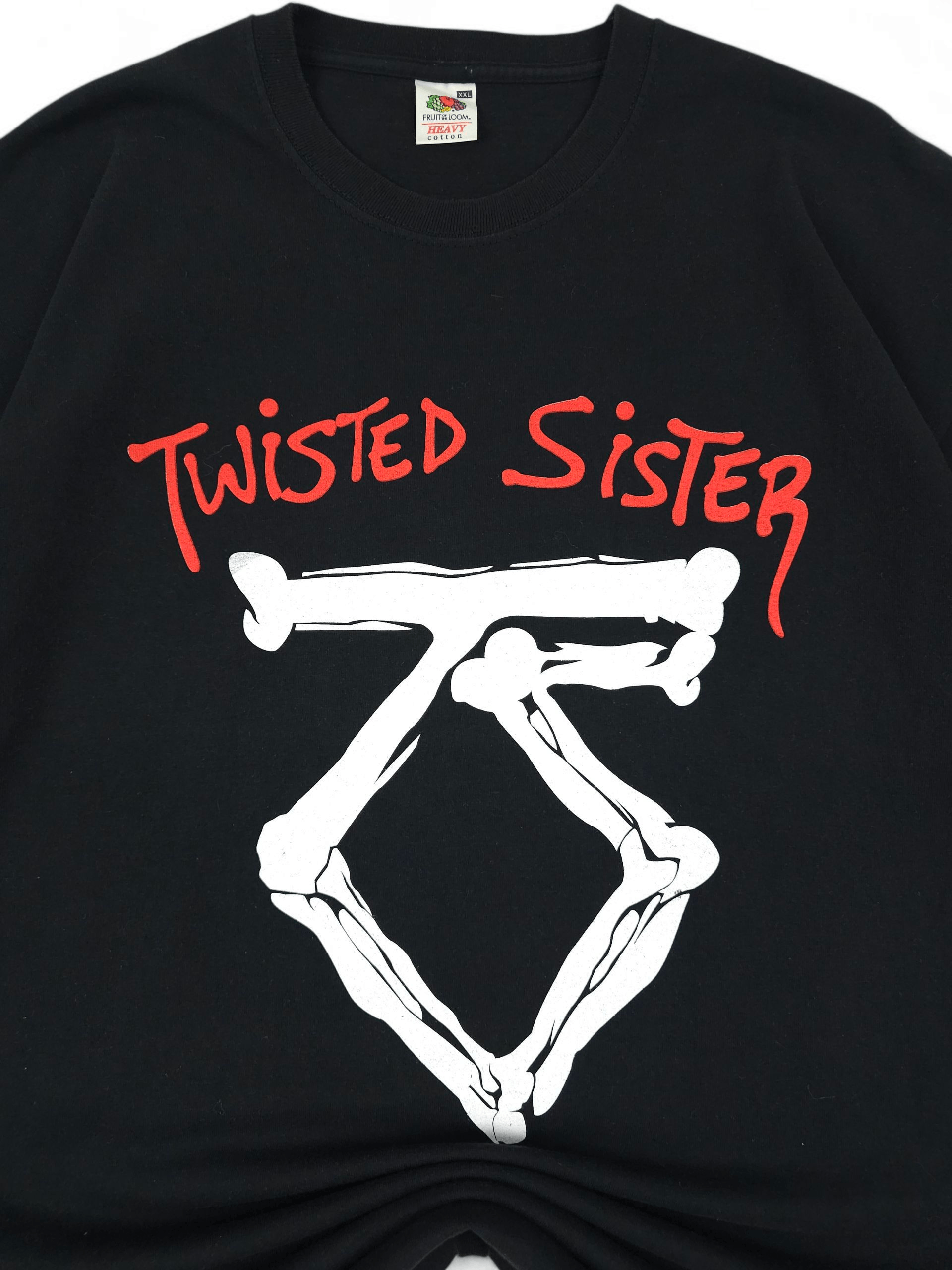 Band Tees 💎 90's Twisted Sister Metal Band Graphic Black T-shirt Tee Size US XXL / EU 58 / 5 - 3 Thumbnail