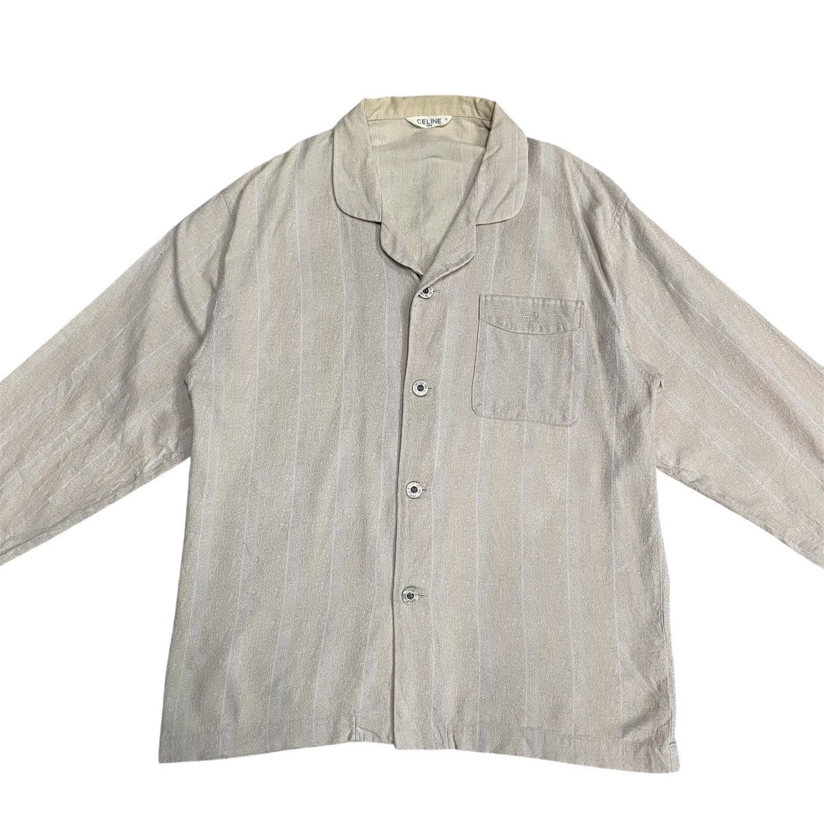 Celine ‼️LAST DROP‼️Celine Paris Jacquard Logo Pocket Button-Up Shirt Size US L / EU 52-54 / 3 - 2 Thumbnail