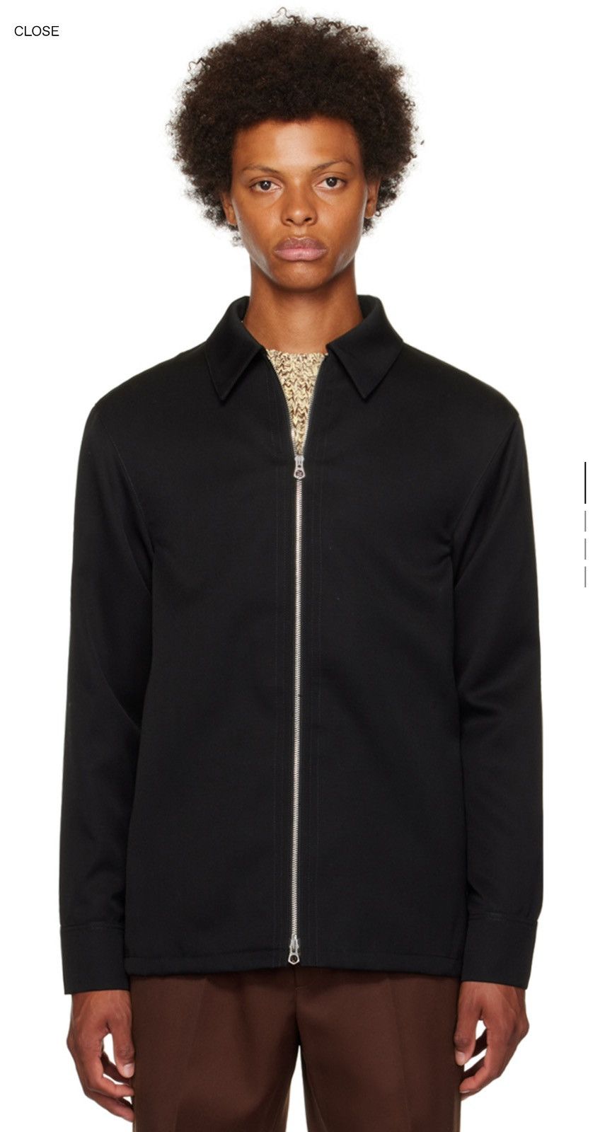 Jil Sander Black Wool Gabardine Zip Jacket sz 48 | Grailed 