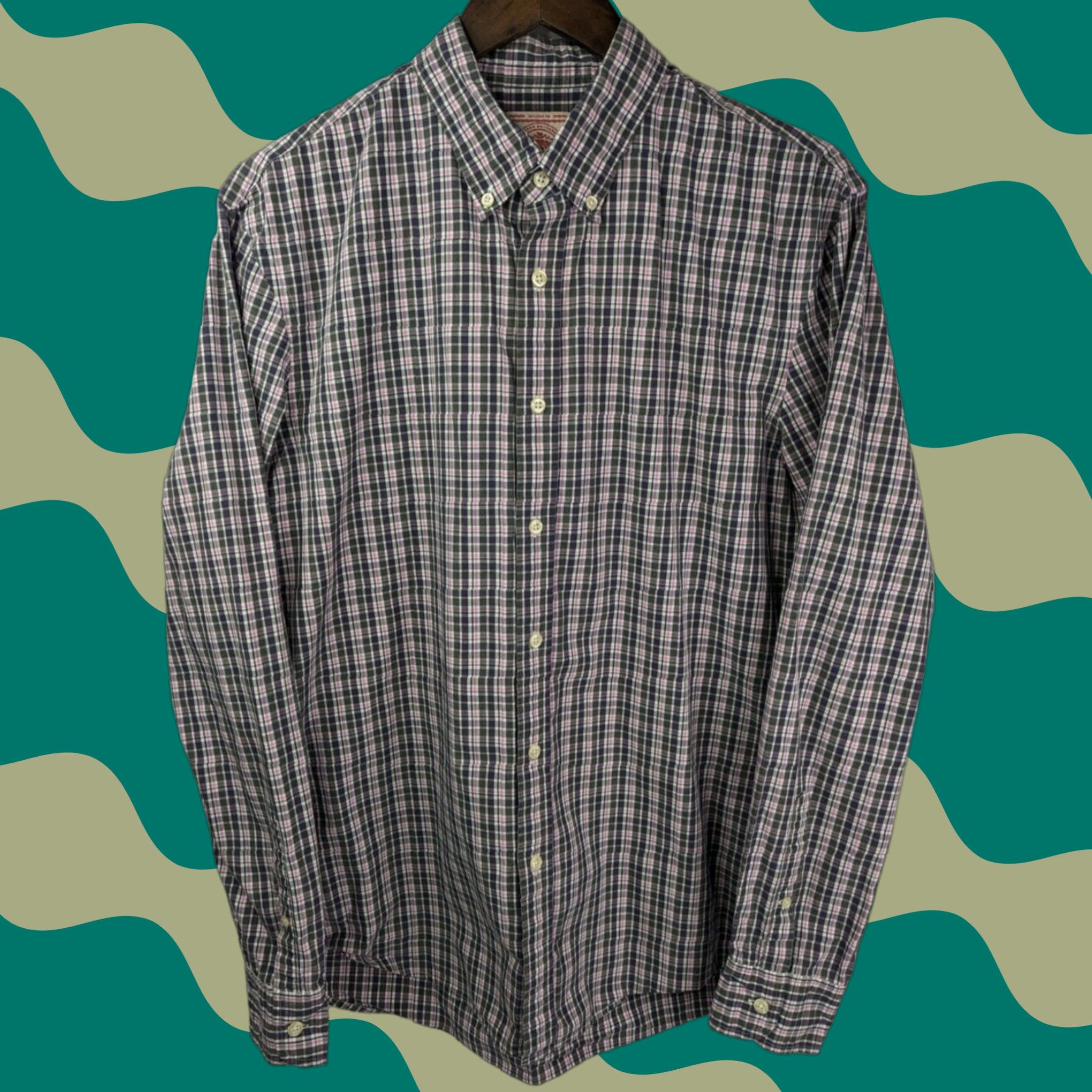 Vintage J Press Checkered Pink Plaid Button Down Long Sleeve Shirt Men’s Large Preppy Size US L / EU 52-54 / 3 - 1 Thumbnail