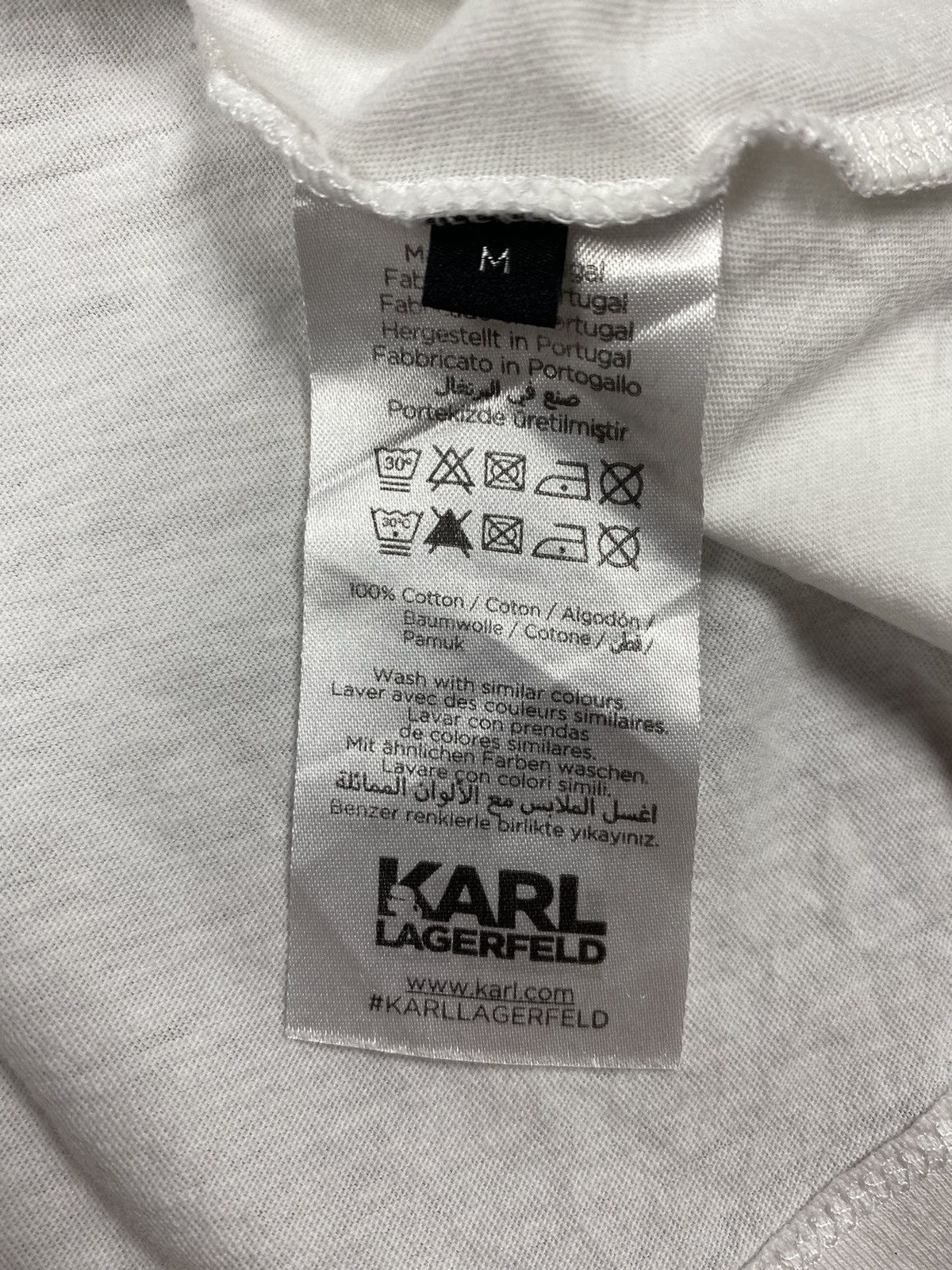 Designer × Karl Lagerfeld Karl Lagerfeld Luxury Designer Big Logo Tee T Shirt Size M / US 6-8 / IT 42-44 - 10 Thumbnail