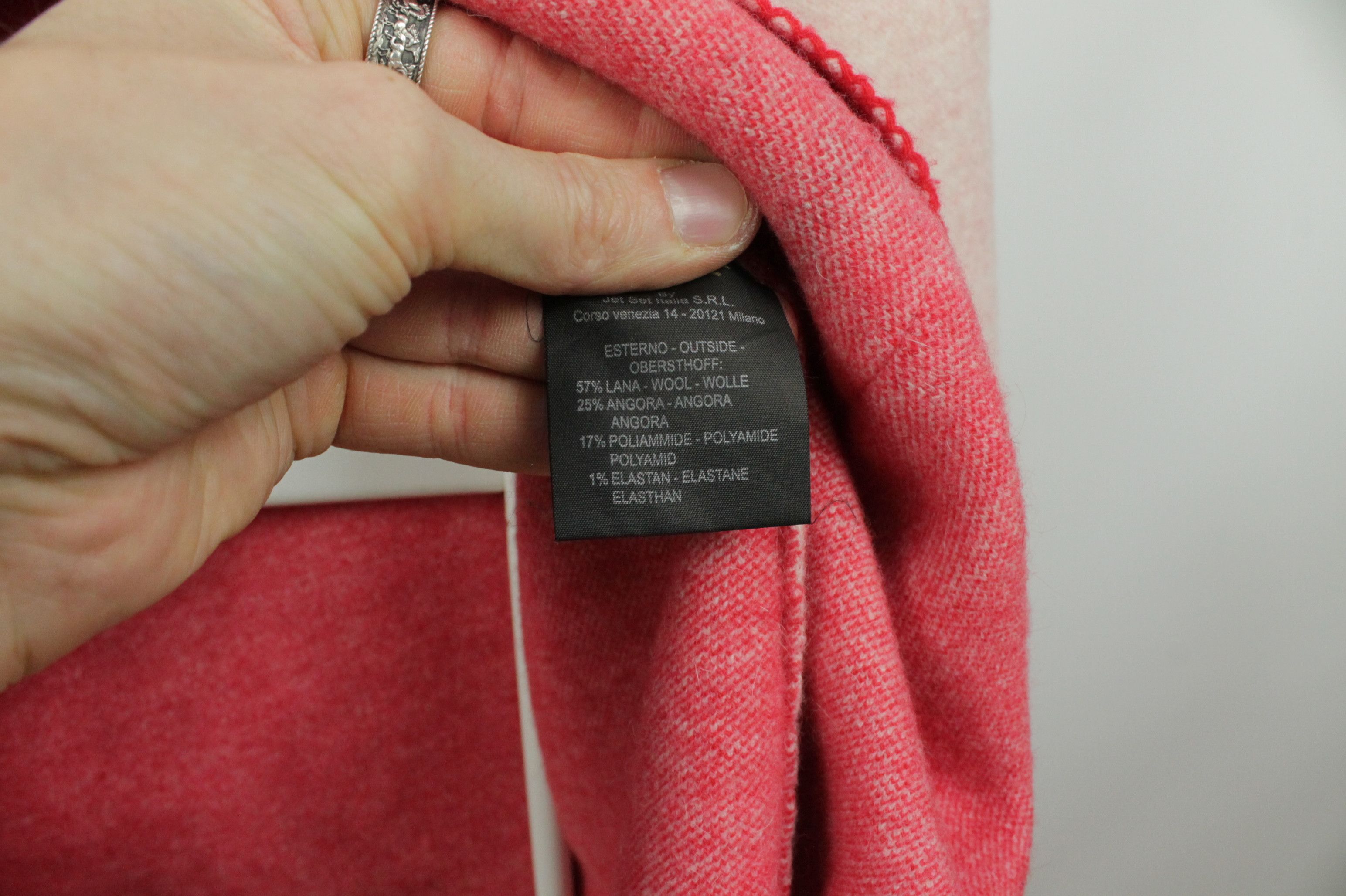 JET SET JET SET Pink / Red Knit Wool Angora Blend Casual Coat Size M / US 6-8 / IT 42-44 - 8 Thumbnail