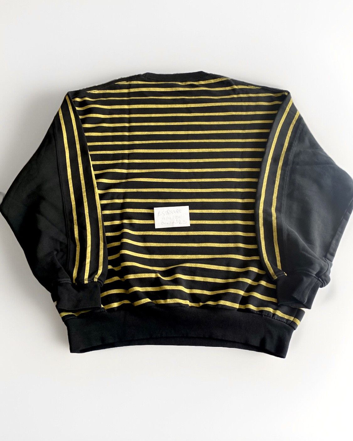 Balenciaga Balenciaga Homme Stripe Crewneck Sweater Noir/Jaune Medium Size US M / EU 48-50 / 2 - 2 Thumbnail