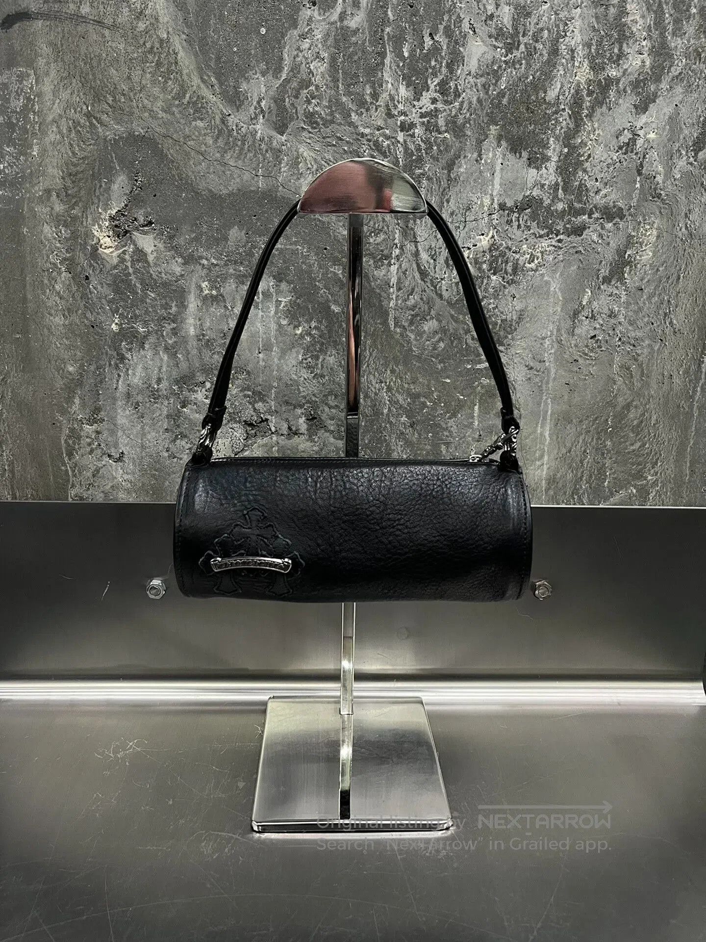 Chrome Hearts Chrome Hearts Black Cross Silver Scroll Shoulder Bag. Size ONE SIZE - 1 Thumbnail